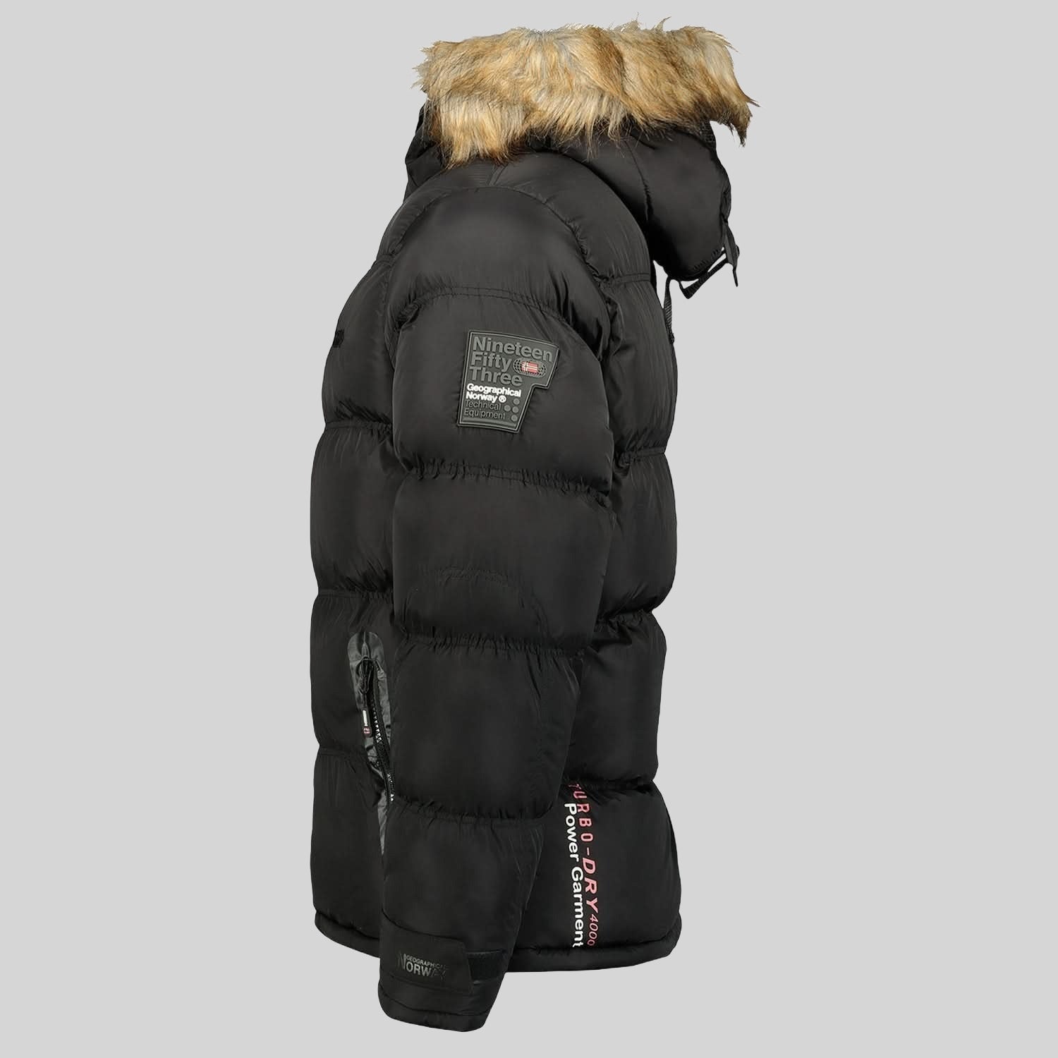 geographical-norway-bonap-herren-steppjacke-winter-schwarz-fellkapuze image 5