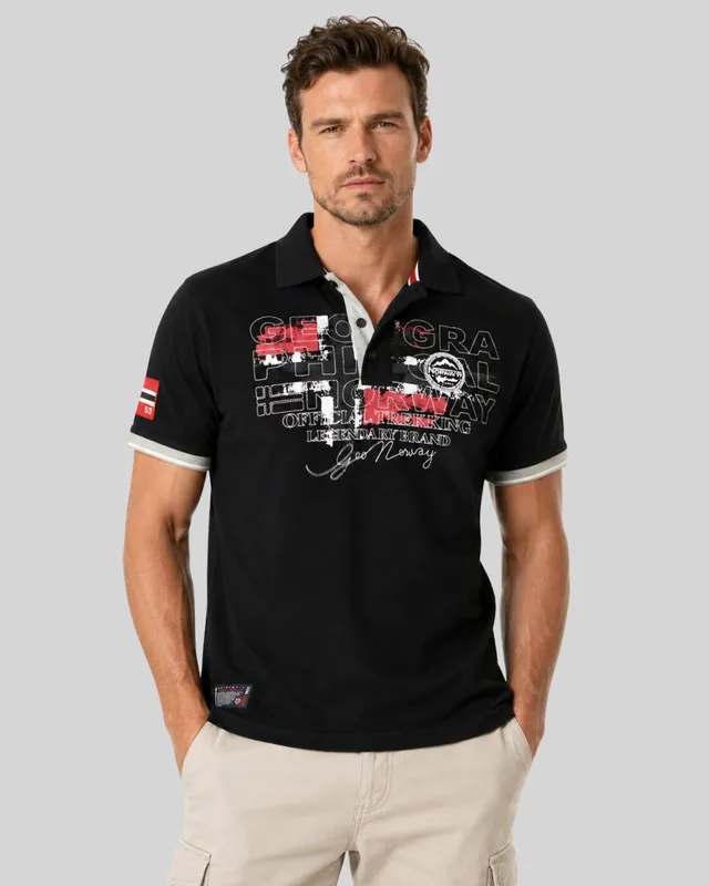 geographical-norway-kutta-herren-polo-schwarz-kurzarm image 1