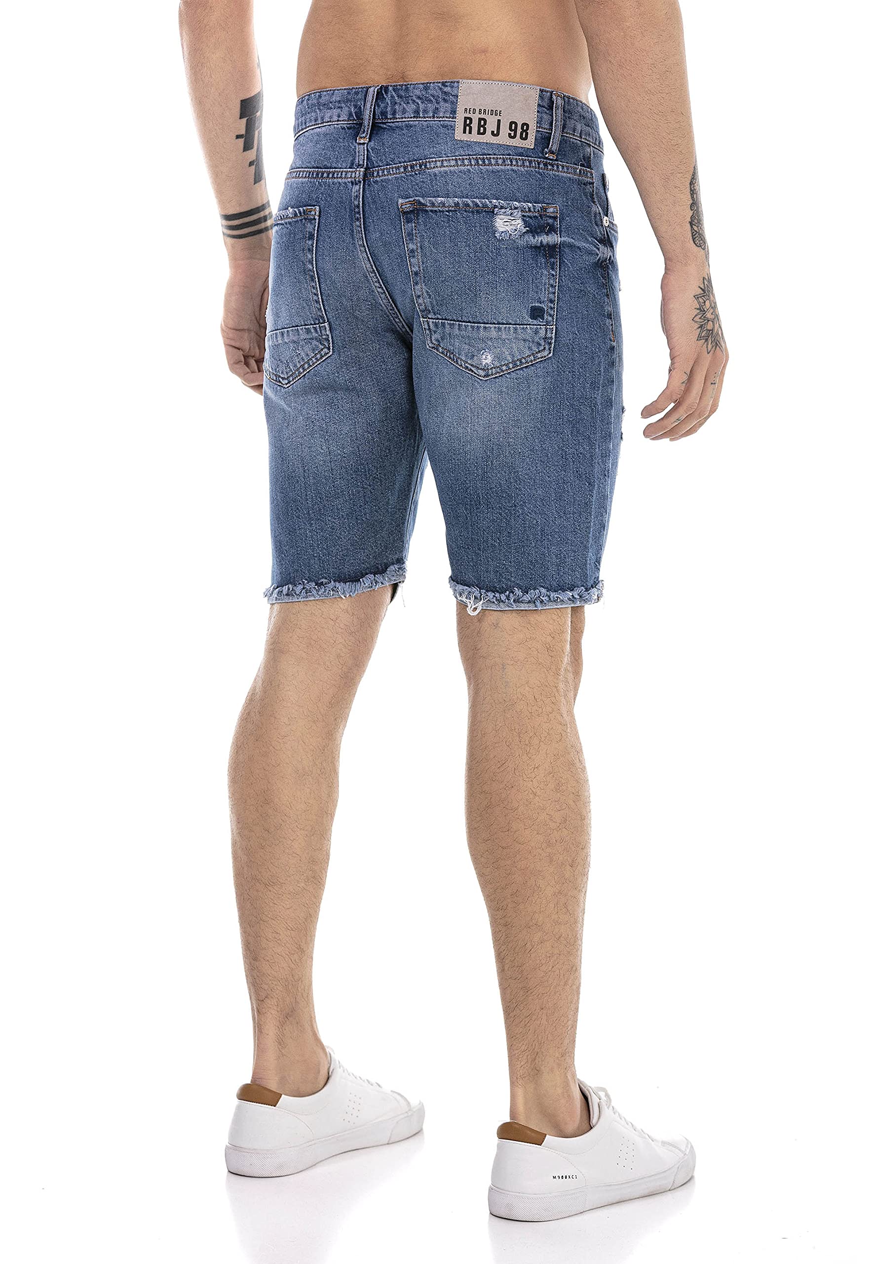 redbridge-shorts-jeans-shorts-denim-blau-baumwolle-destroyed image 4