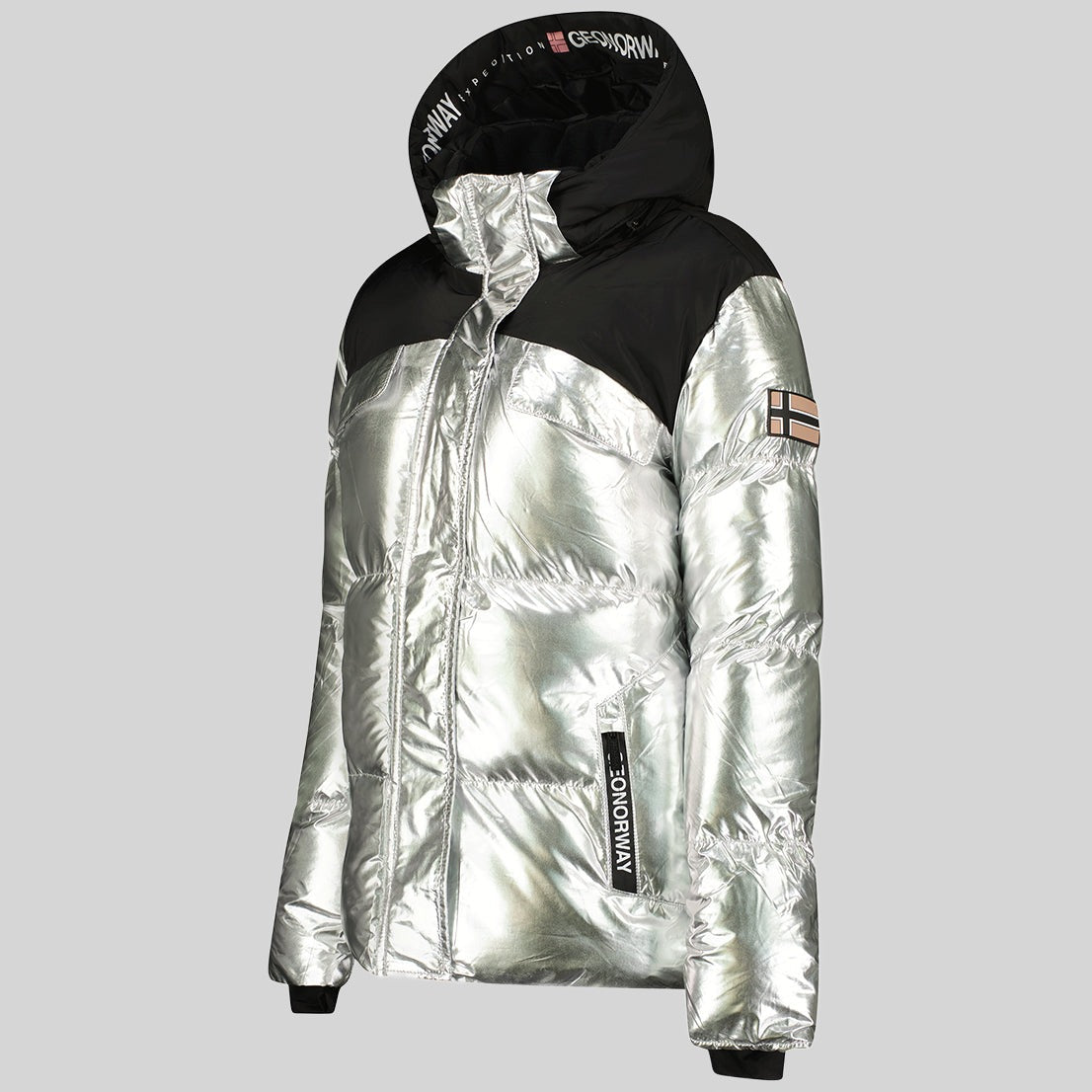 geographical-norway-bilkiss-parka-damen-silber-winter image 3