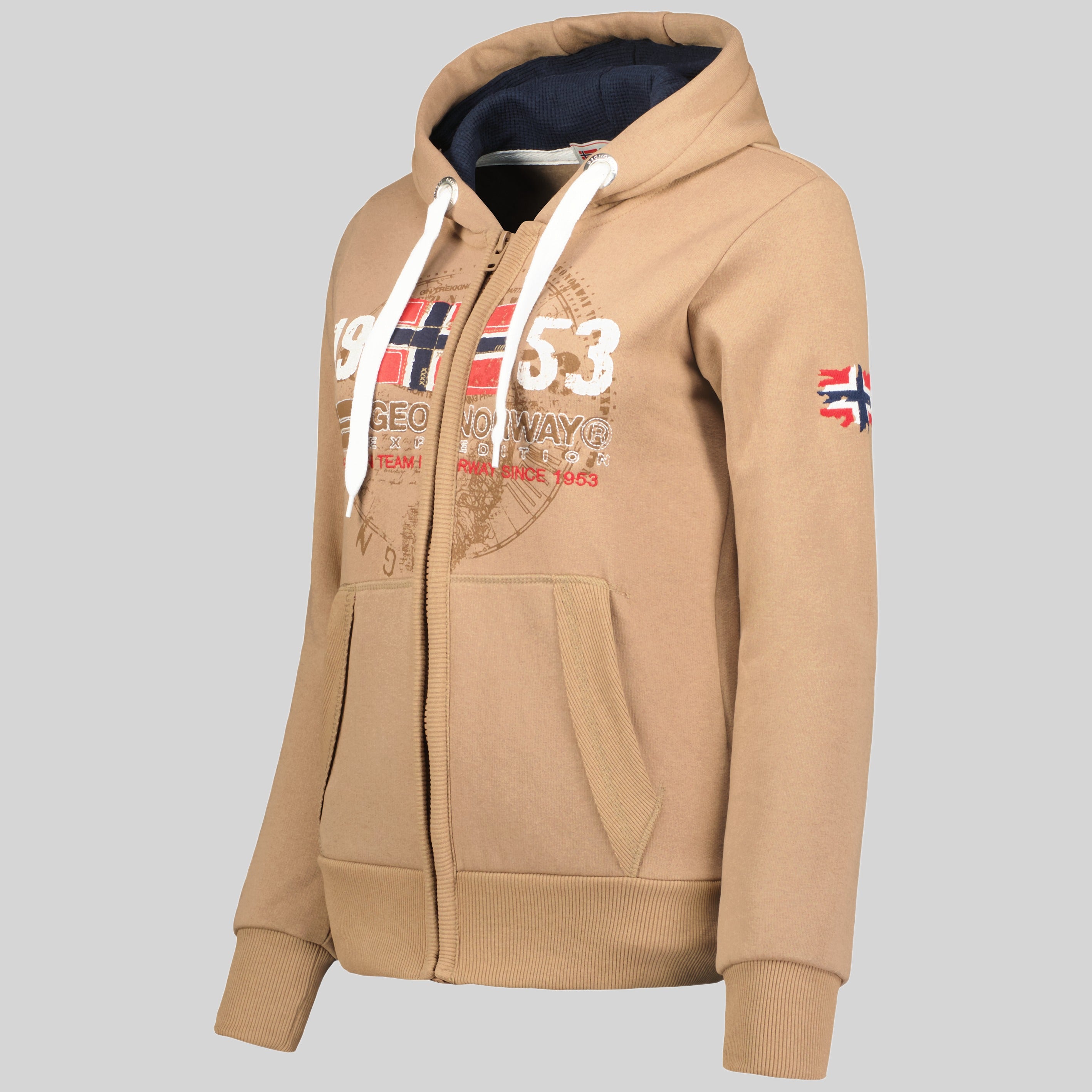 geographical-norway-gapigal-sweatshirt-taupe-hoodie-mit-kapuze image 3