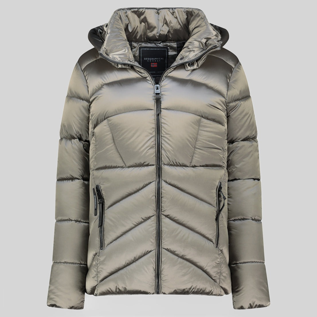 geographical-norway-blanche-short-blouson-hellgrau-winterjacke-kurz image 3