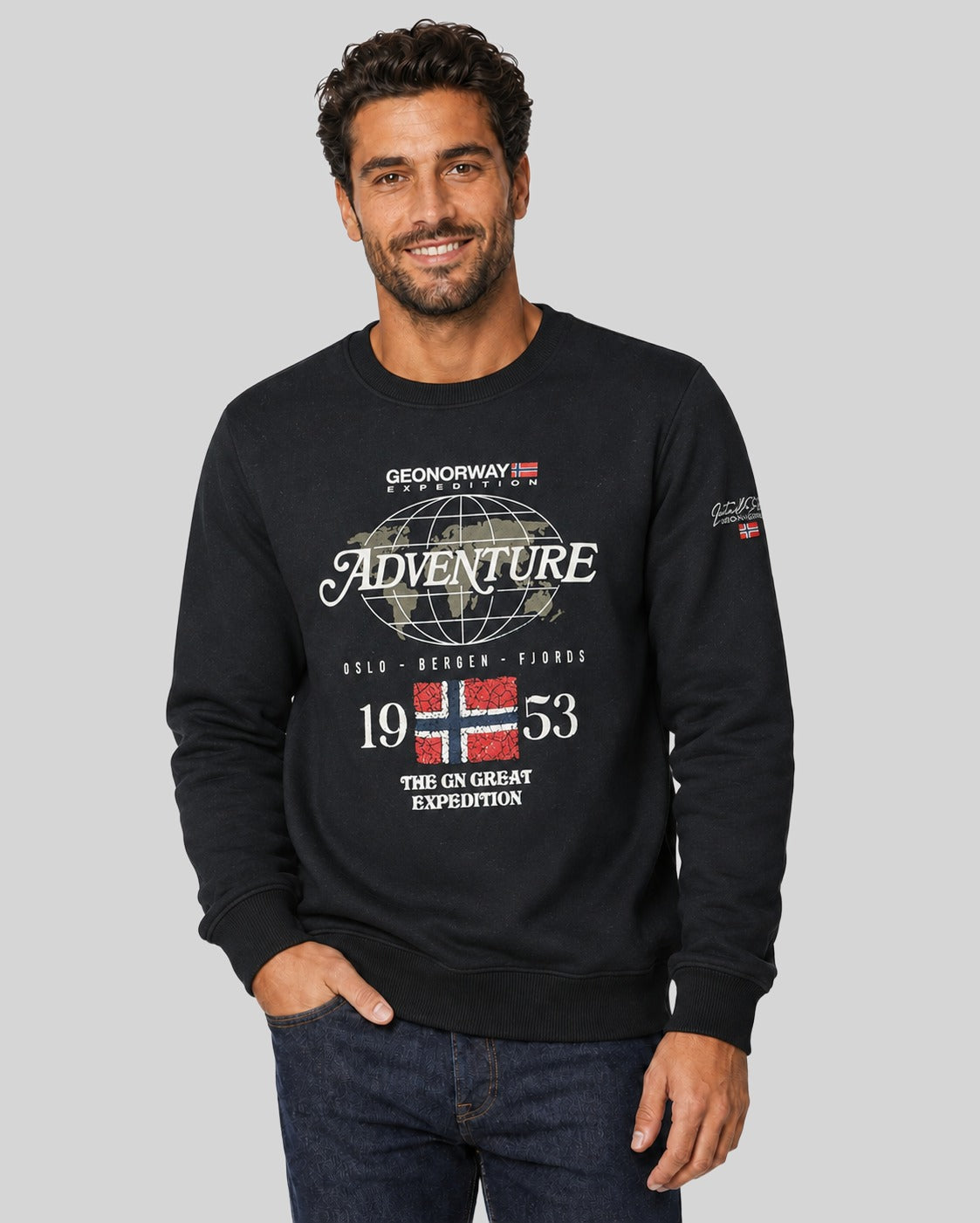 geographical-norway-golkovitz-sweatshirt-herren-mit-flaggenprint image 4