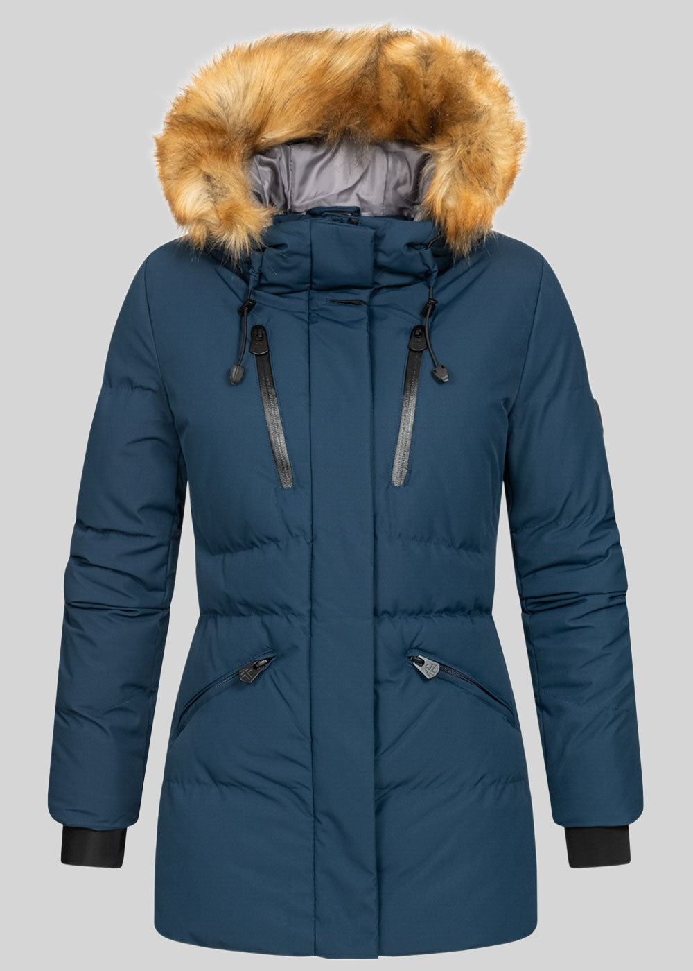 geographical-norway-crown-damen-parka-marine-mit-fellkapuze image 3