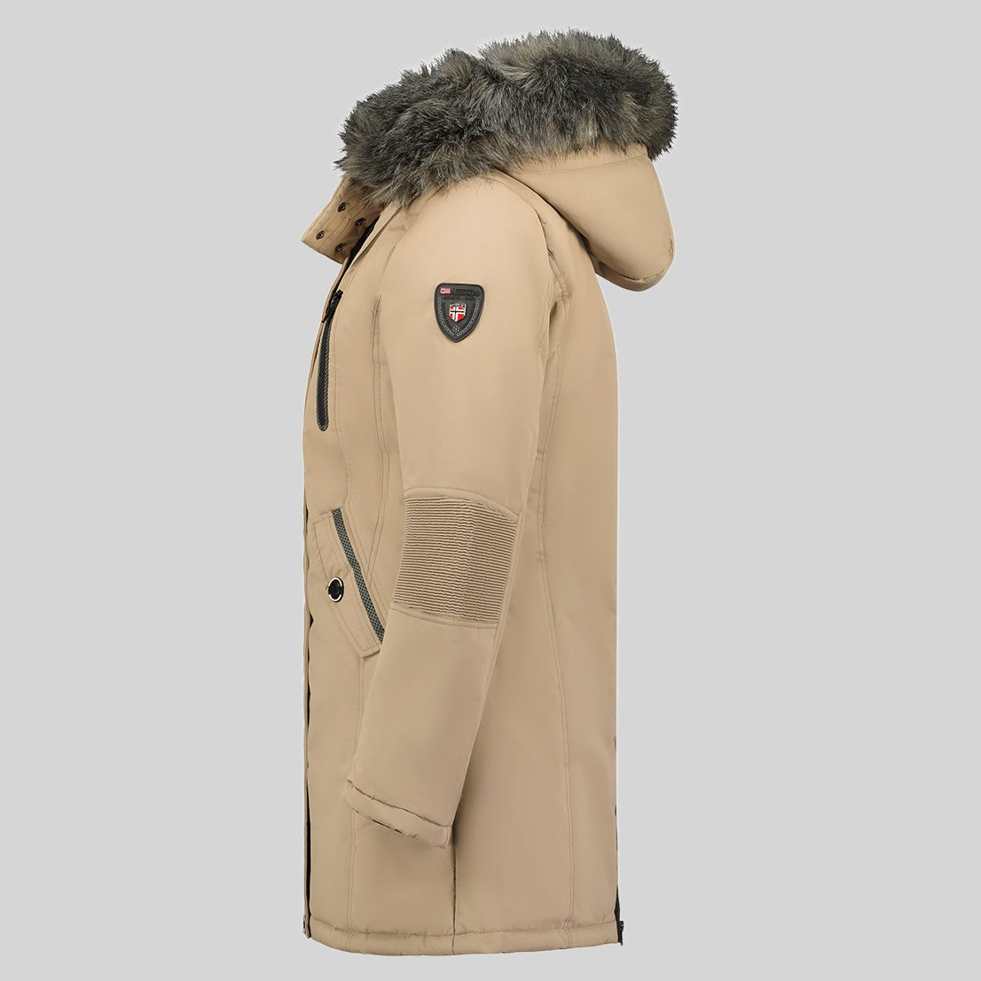 geographical-norway-coraly-parka-damen-schwarz-kunstfell-kapuze image 5