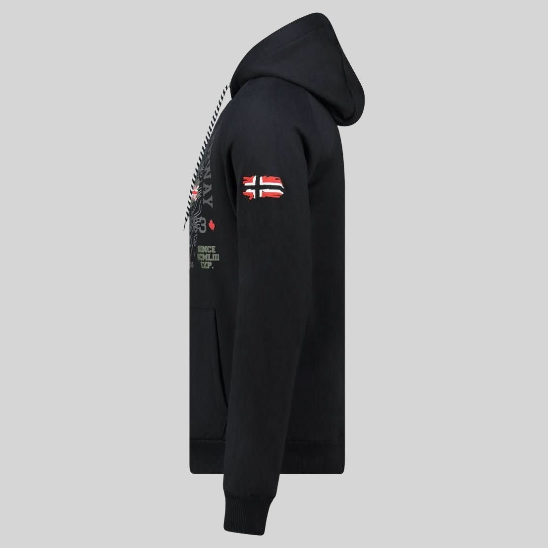 geographical-norway-gexpe-hoodie-schwarz-kapuzenpullover-baumwolle image 6