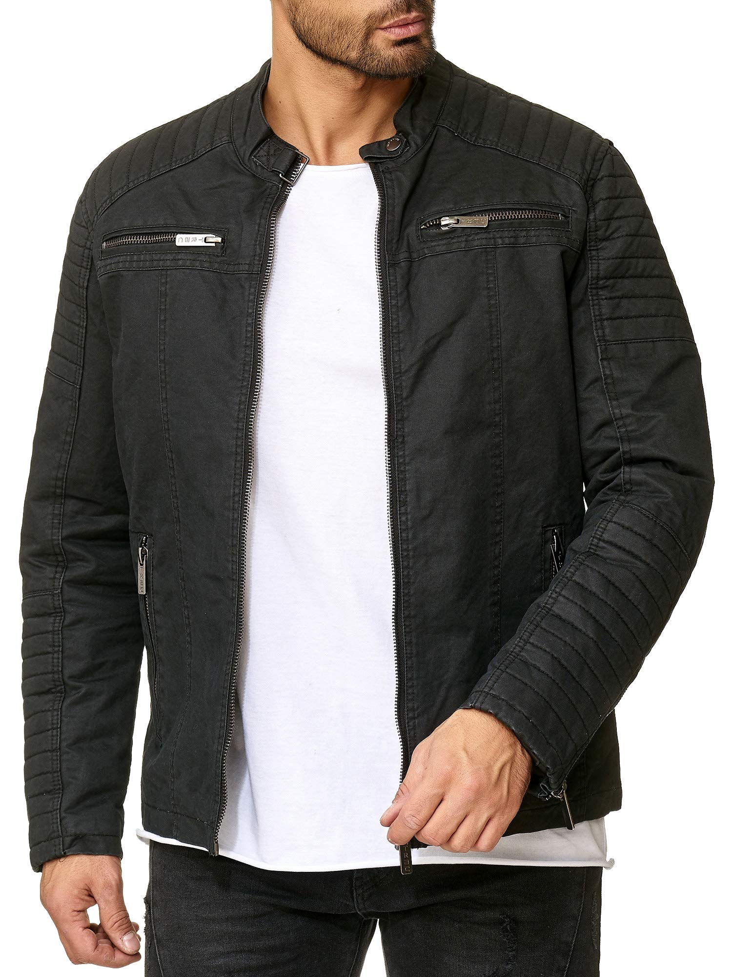 redbridge-m6013-biker-lederjacke-herren-schwarz-echtleder-stepp image 7