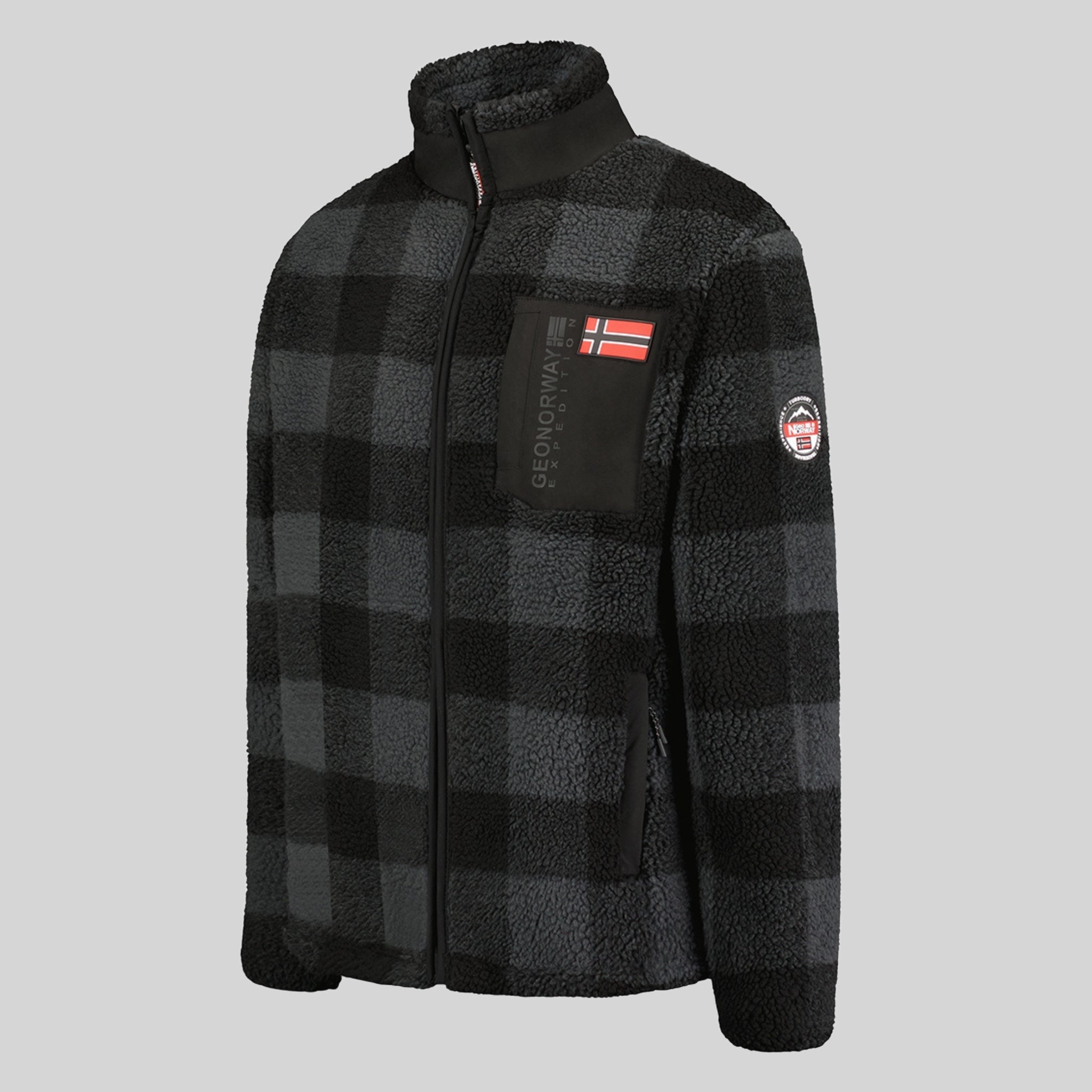 geographical-norway-tripoli-herren-fleecejacke-schwarz-kariert image 7