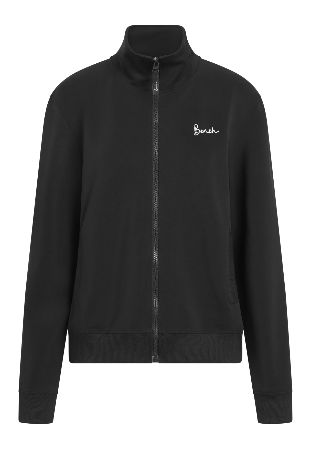 bench-ancona-damen-sweatjacke-black-modal-stehkragen image 1