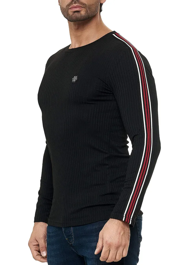 redbridge-longsleeves-herren-slim-fit-langarm-schwarz image 1