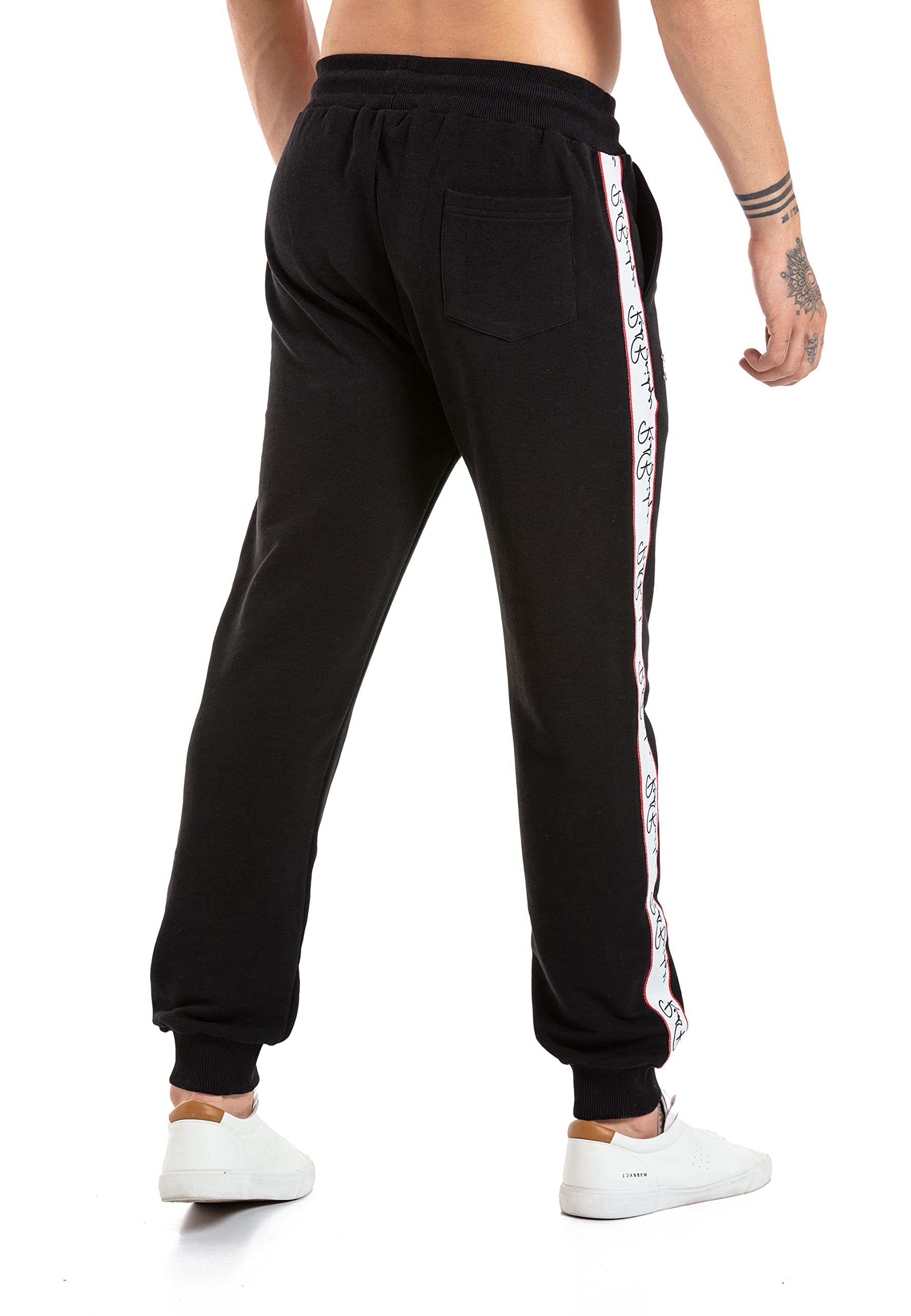 redbridge-hosen-jogginghose-sweatpants-schwarz-l-mit-streifen image 6