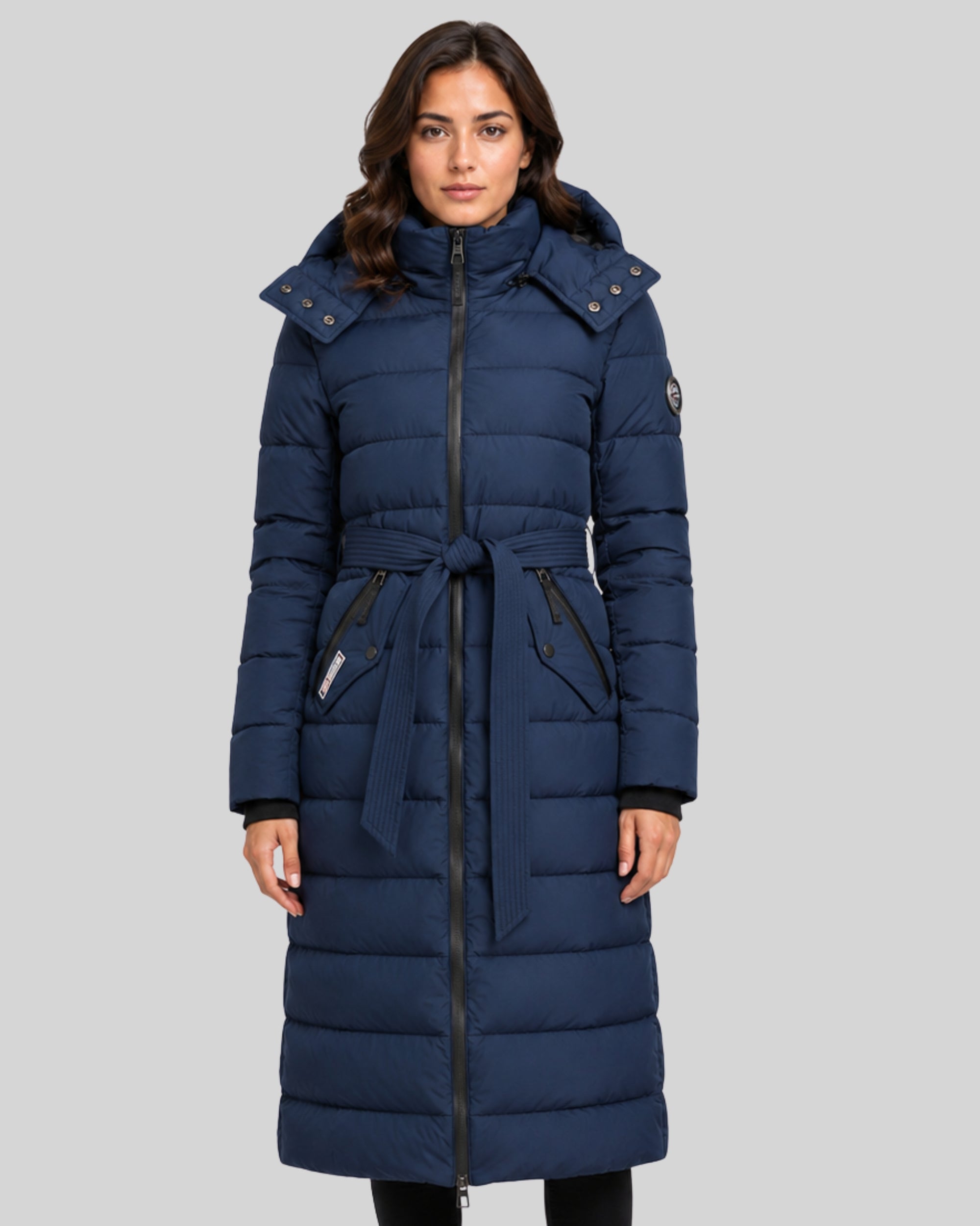 geographical-norway-cabima-damen-parka-khaki-lang-mit-g-rtel image 1