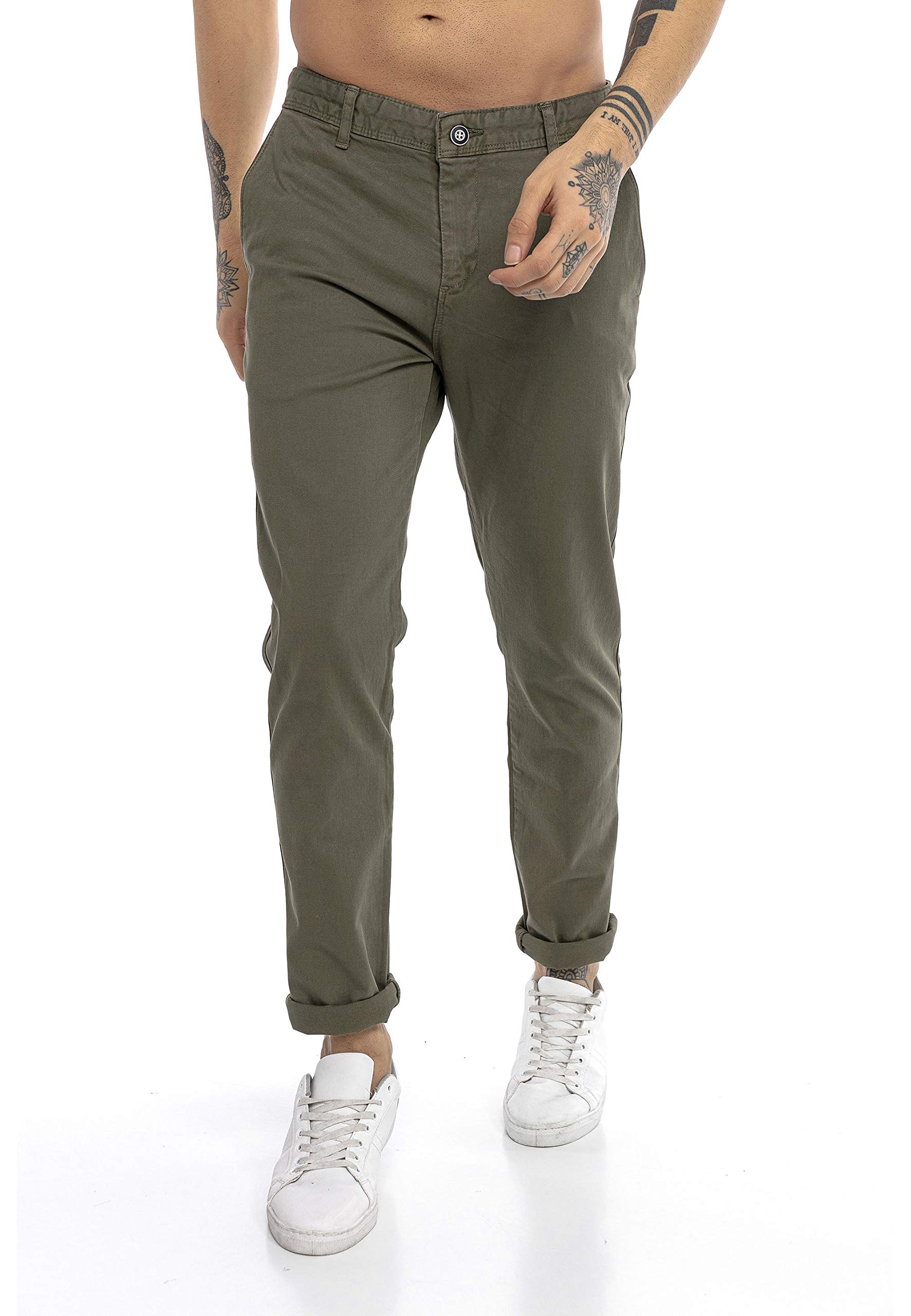 redbridge-hosen-chino-pants-straight-leg-chinohose-schwarz image 6
