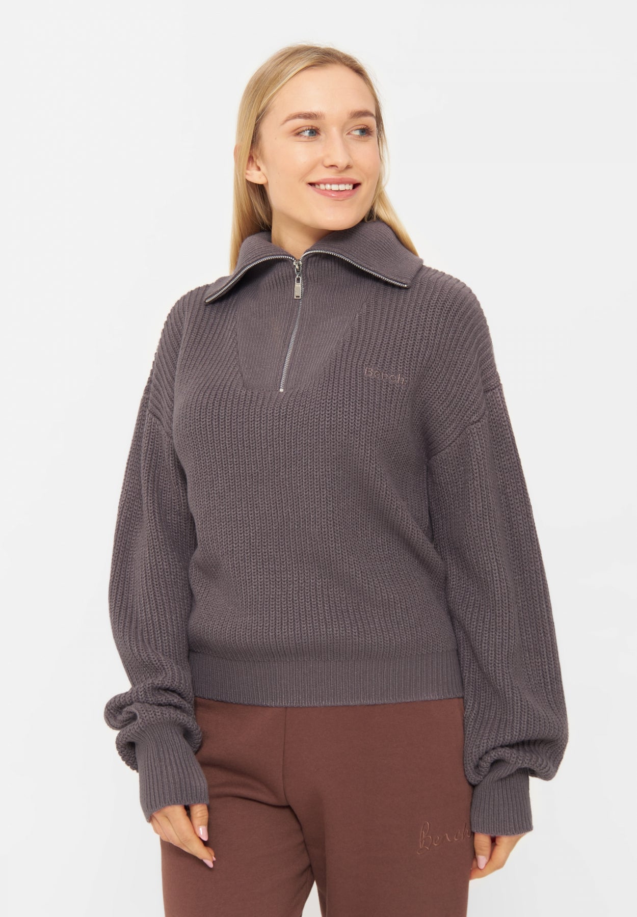 bench-thurynn-strickpullover-damen-black-oversized image 6