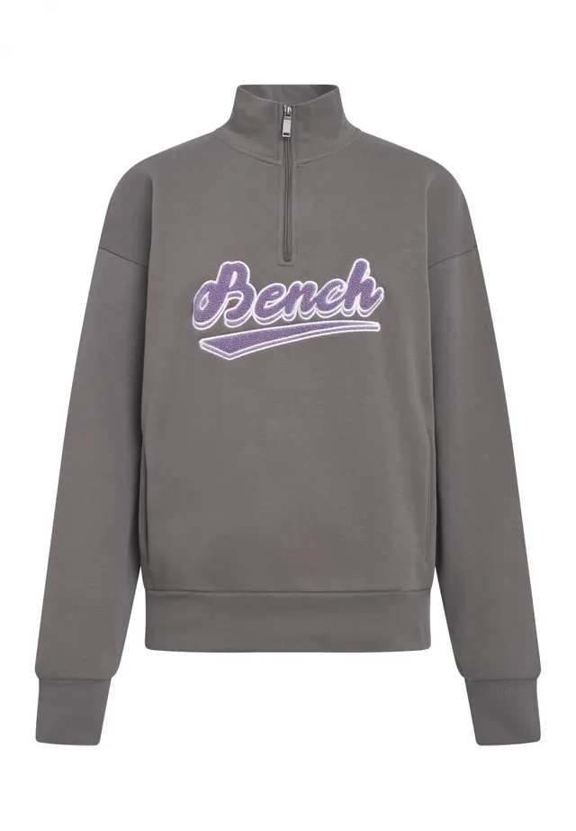 bench-andreera-sweatshirt-damen-charcoal-half-zip image 1