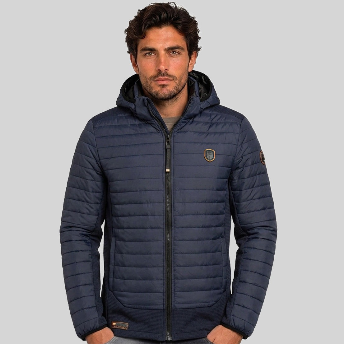 geographical-norway-carembar-herren-winterjacke-kaki-kapuze image 7