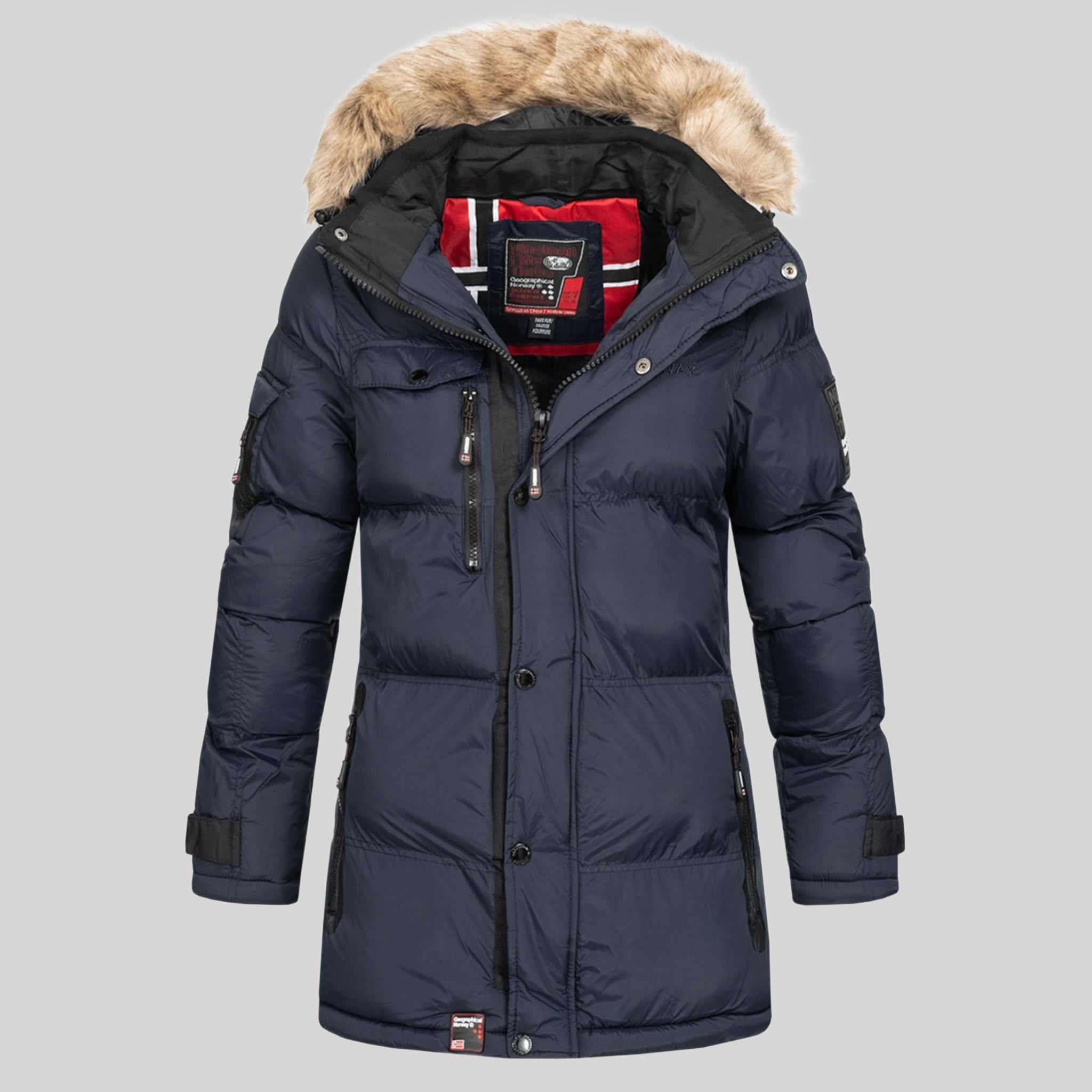 geographical-norway-bonapart-daunenjacke-damen-schwarz-fell image 3