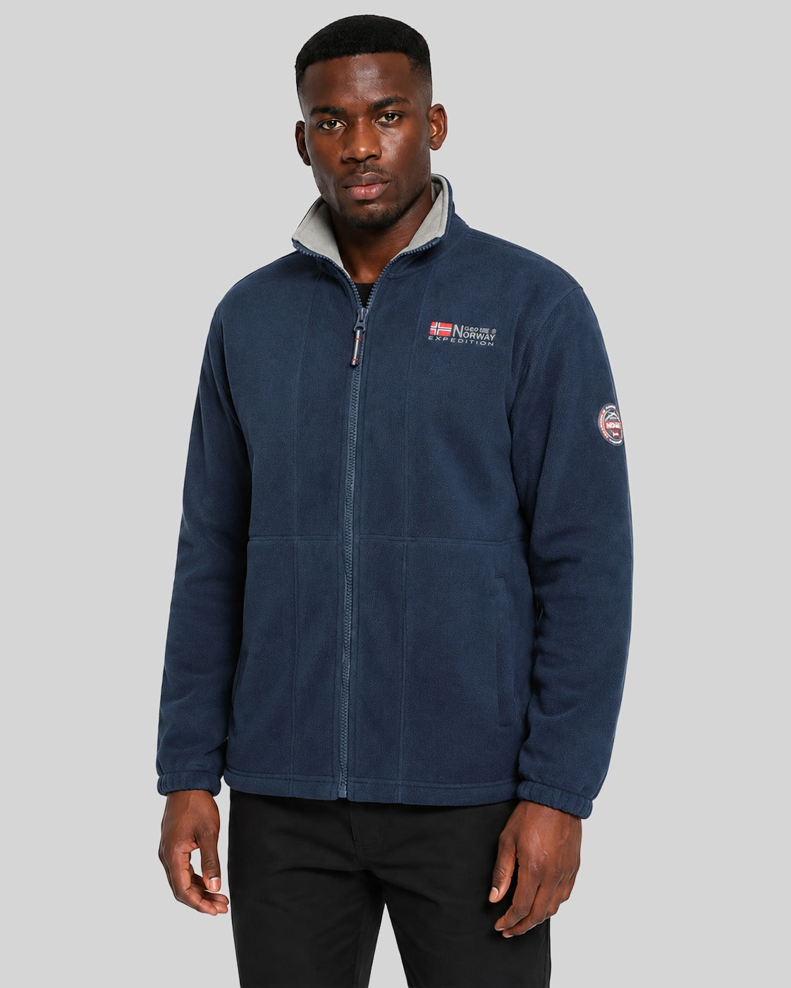 geographical-norway-torleon-herren-fleecejacke-schwarz-grau image 5
