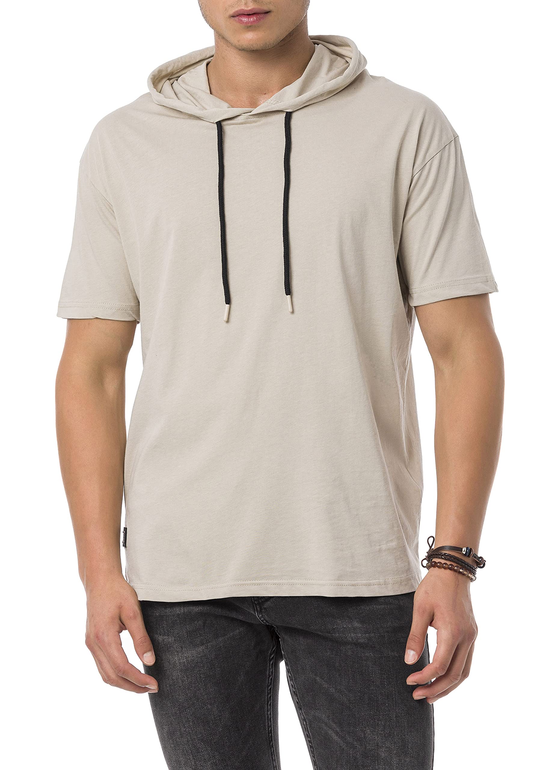 redbridge-t-shirt-herren-kurzarm-kapuze-wei-baumwolle image 2