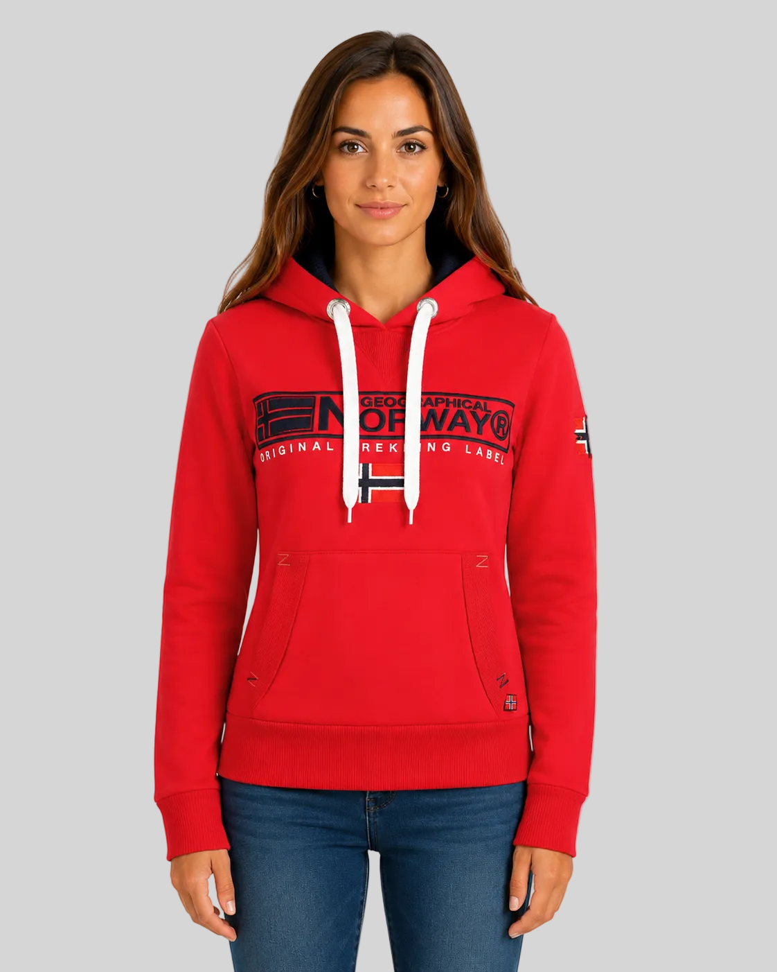 geographical-norway-gasic-damen-hoodie-schwarz-k-ngurutasche image 1