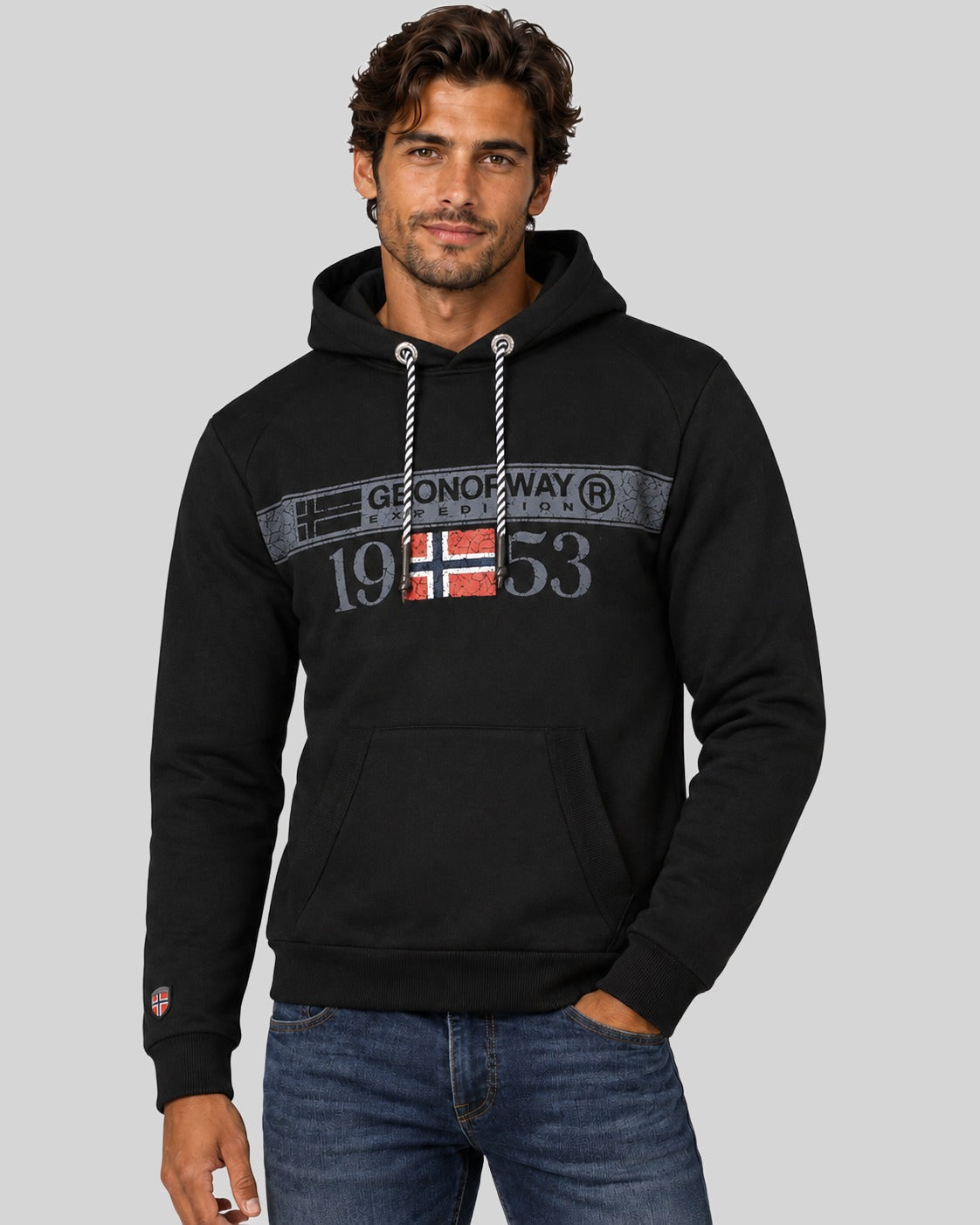 geographical-norway-fastlife-herren-hoodie-schwarz-polyester image 1