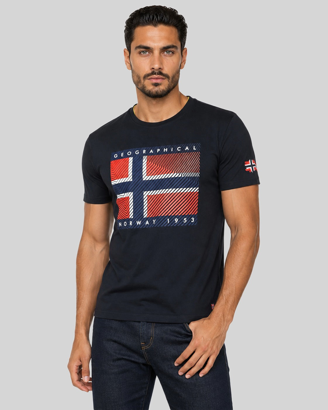 geographical-norway-junter-herren-t-shirt-schwarz-100-baumwolle-rundhals-sommer image 1