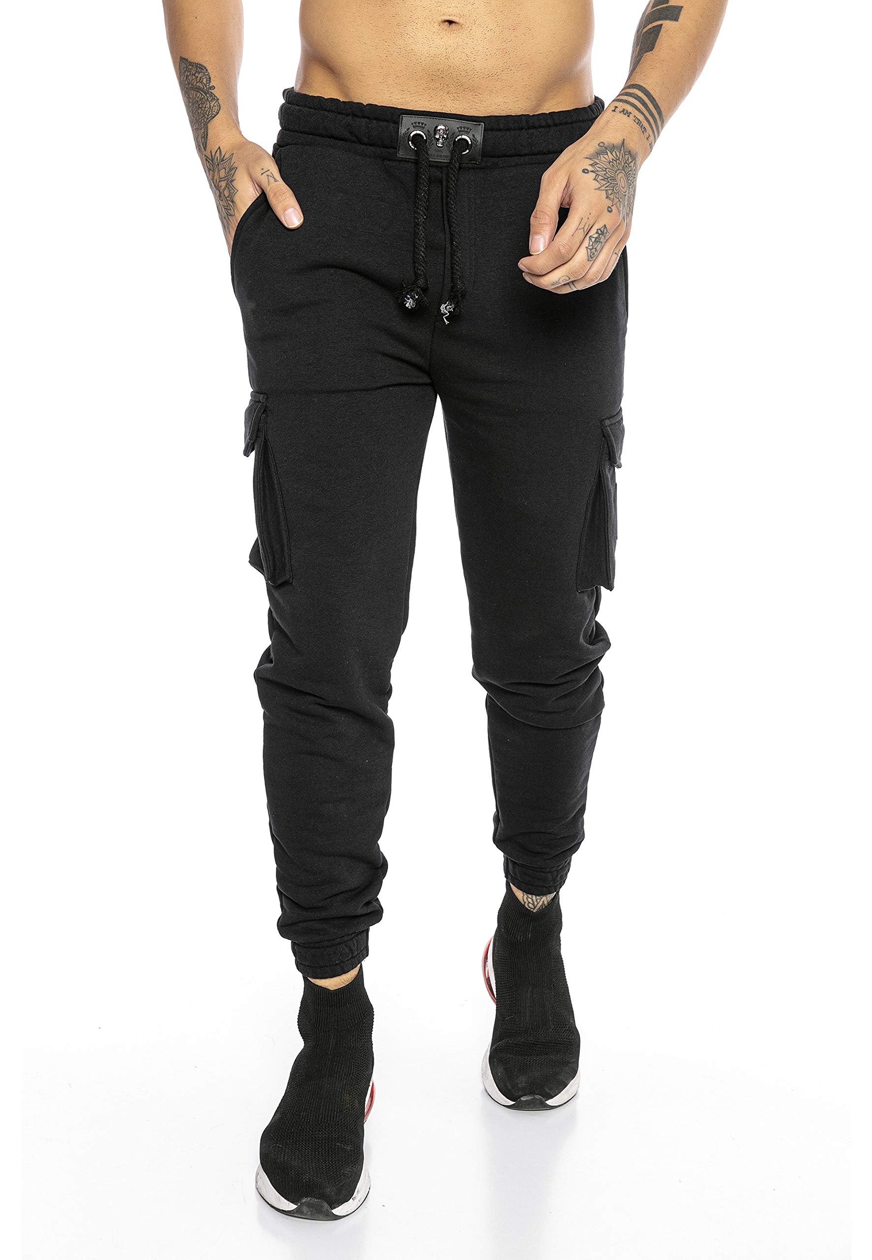 redbridge-cargo-jogginghose-herren-l-silver-skull-baumwolle image 8
