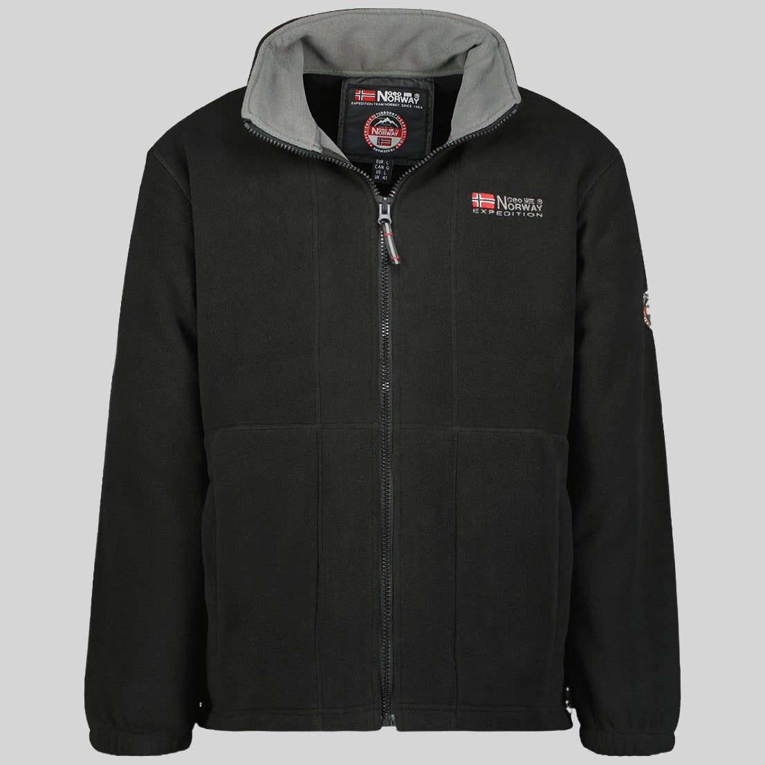 geographical-norway-torleon-herren-fleecejacke-schwarz-grau image 3