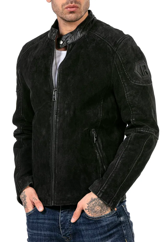 redbridge-lederjacke-herren-bikerjacke-echtleder-vintage image 1