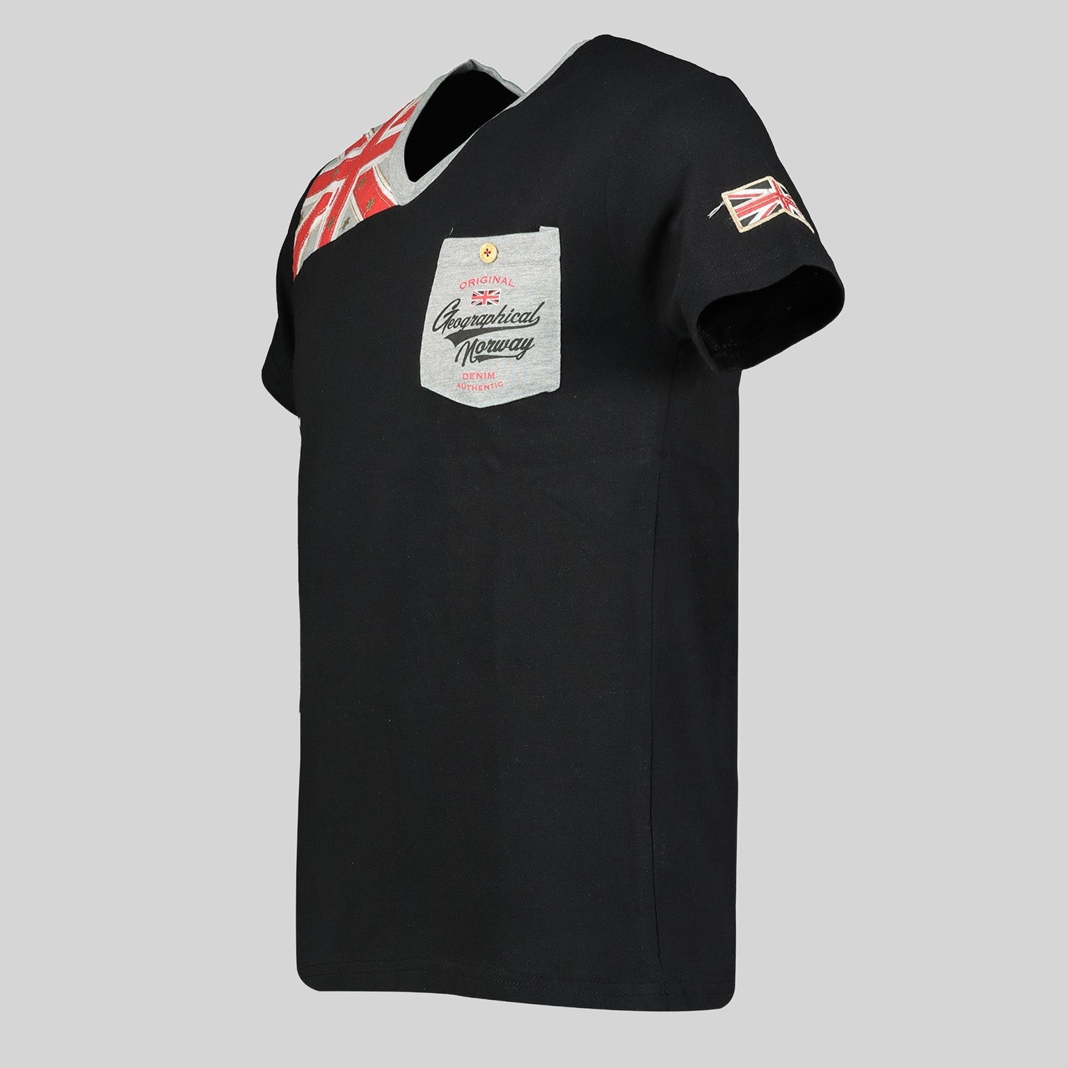 geographical-norway-jengland-herren-t-shirt-v-ausschnitt-mit-brusttasche-marine- image 4