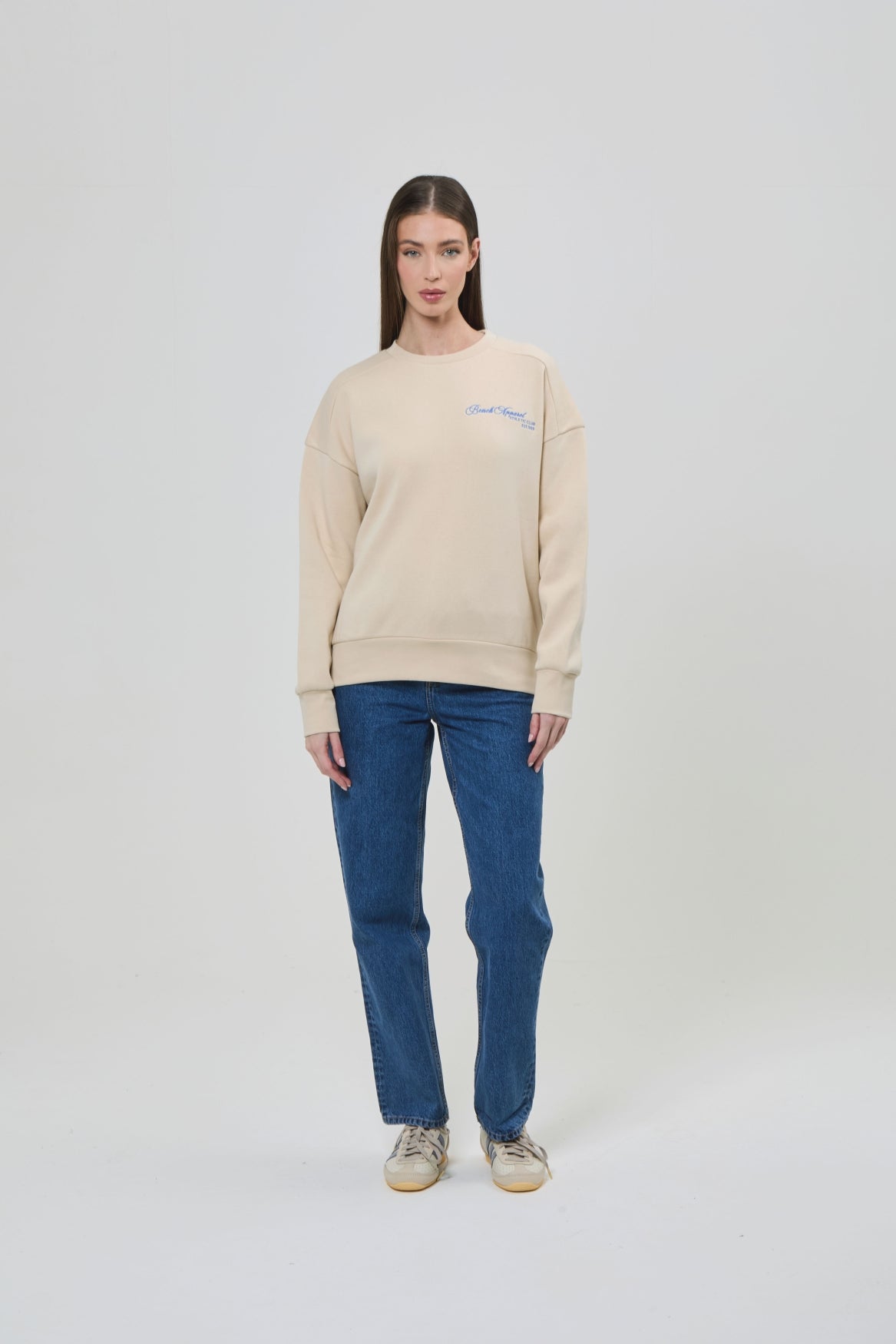 bench-desta-sweatshirt-damen-egret-stickerei image 8