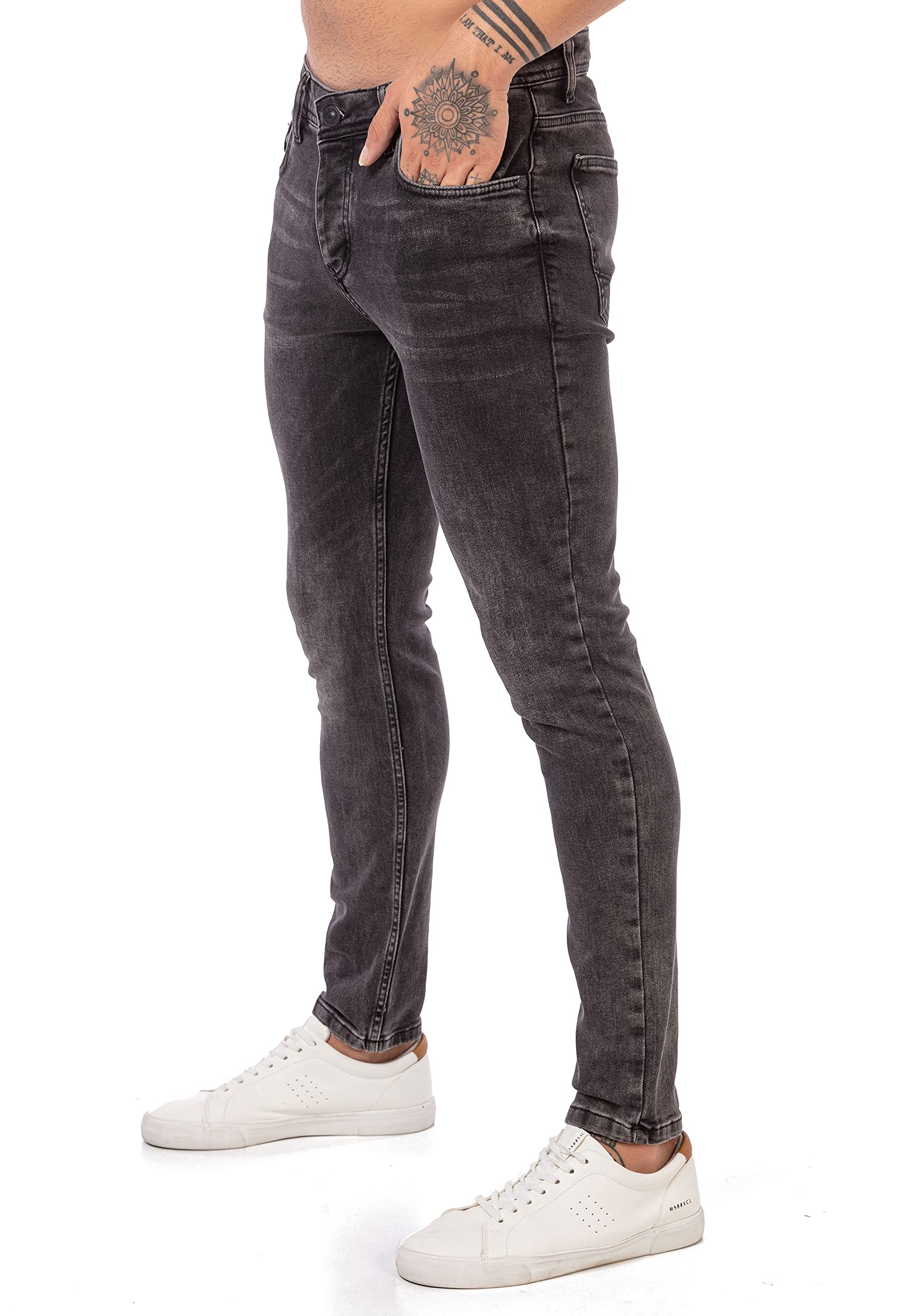 redbridge-jeans-herren-denim-used-look-schwarz image 2
