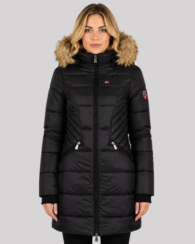 geographical-norway-abeille-damen-parka-lang-schwarz image 1