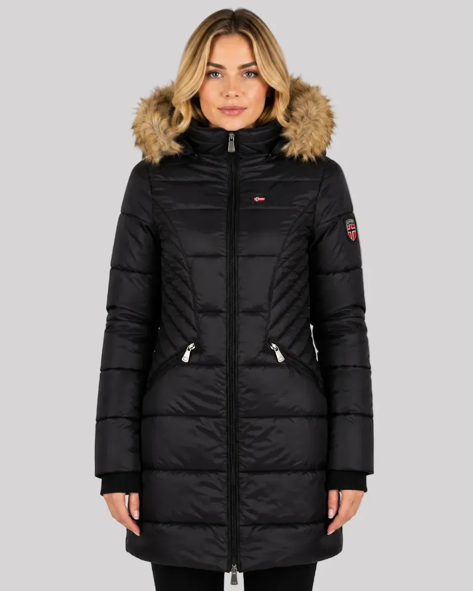 geographical-norway-abeille-damen-parka-lang-schwarz image 1