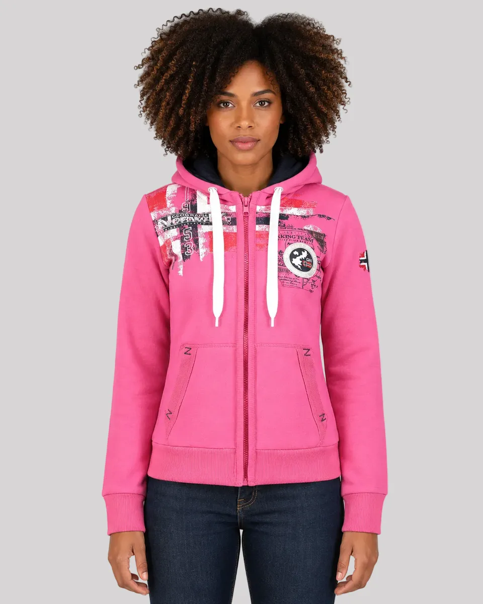 geographical-norway-fespote-damen-sweatjacke-hoodie-rei-verschluss image 1