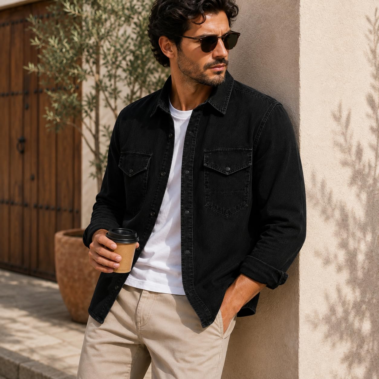 redbridge-premium-denim-hemd-herren-dunkelblau-casual-baumwolle image 2