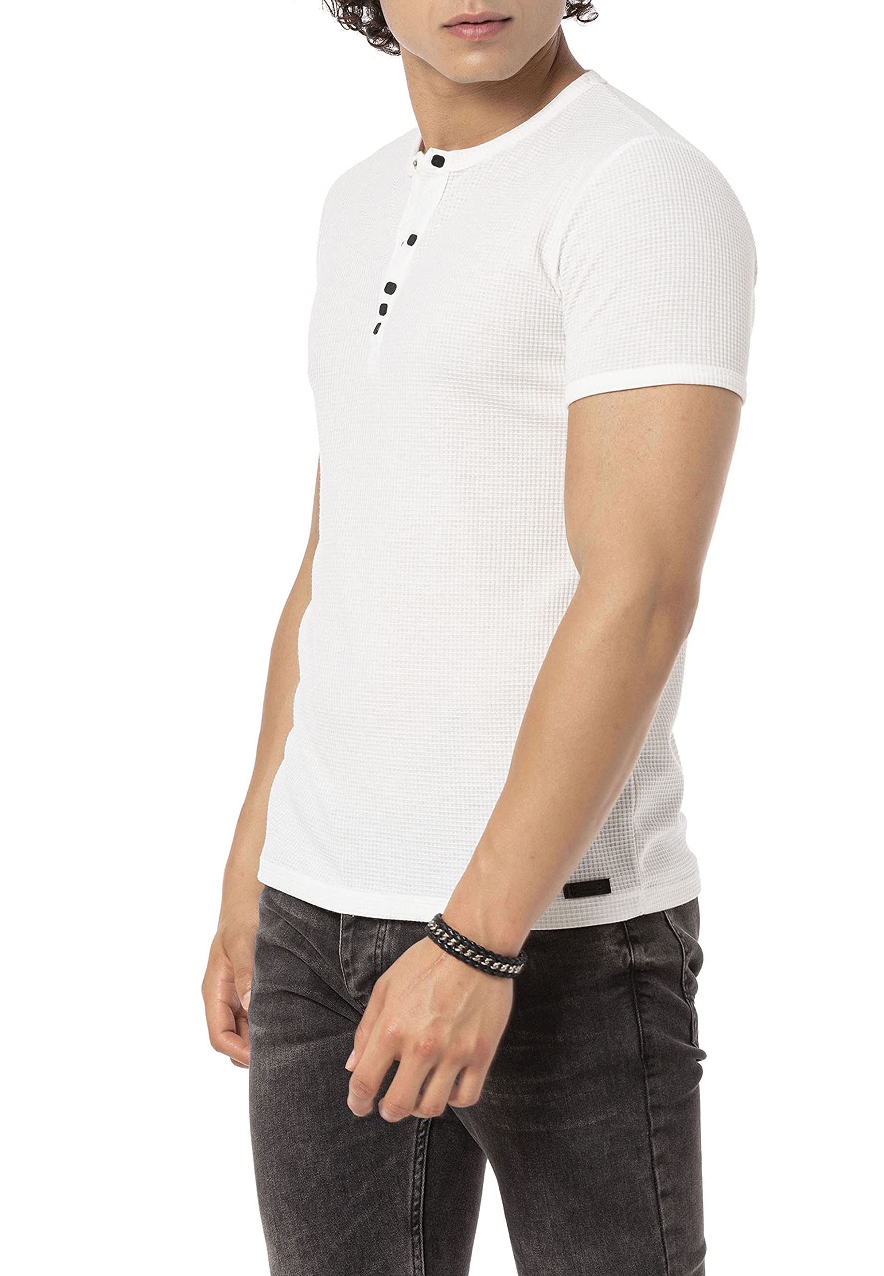 redbridge-struktur-t-shirt-herren-kurzarm-premium-casual image 3