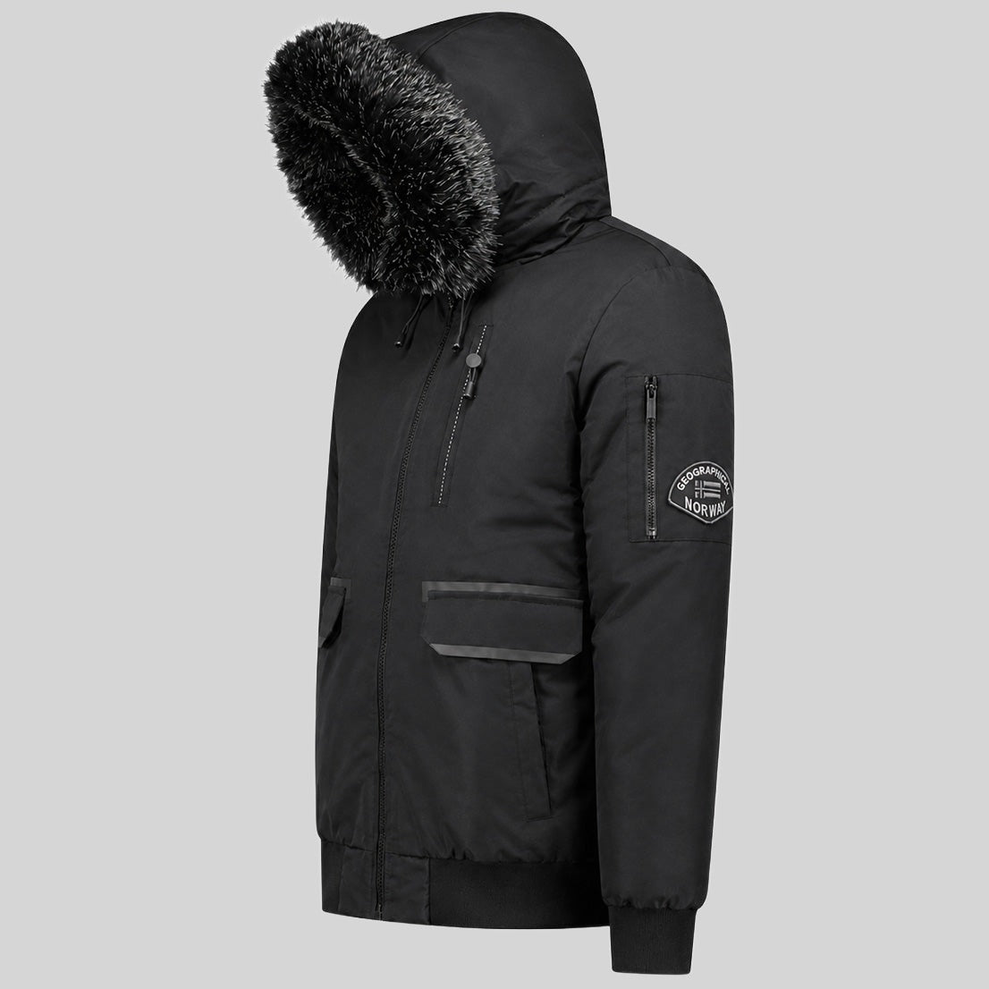 geographical-norway-dady-herren-winterparka-schwarz-mit-fell image 5
