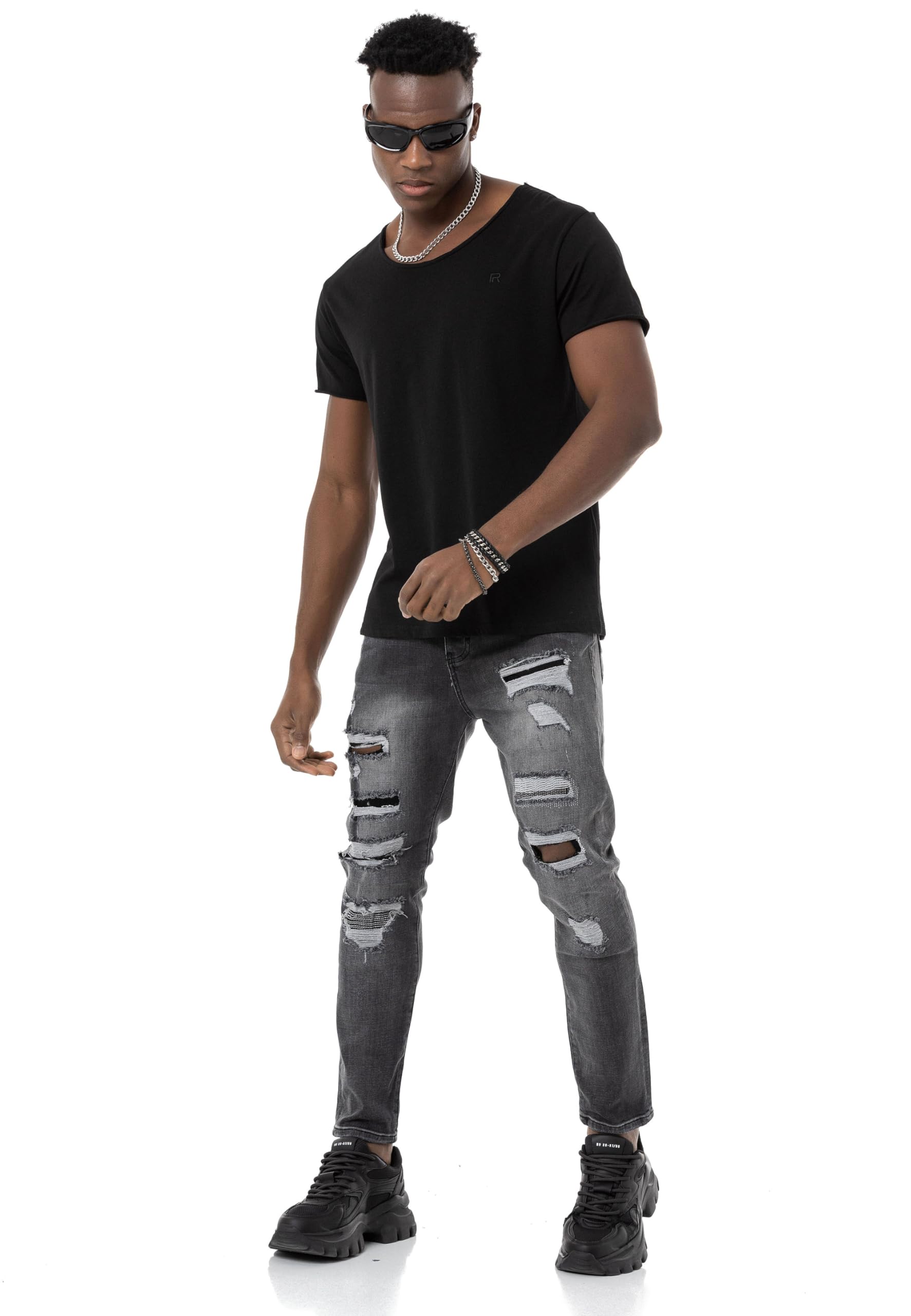 redbridge-jeans-denim-pants-herren-blau-destroyed-29w-32l image 5