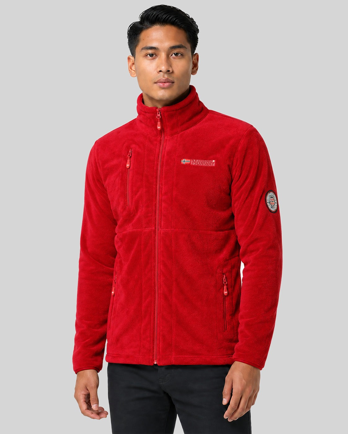 geographical-norway-upload-fleecejacke-herren-schwarz-rei-verschluss image 5