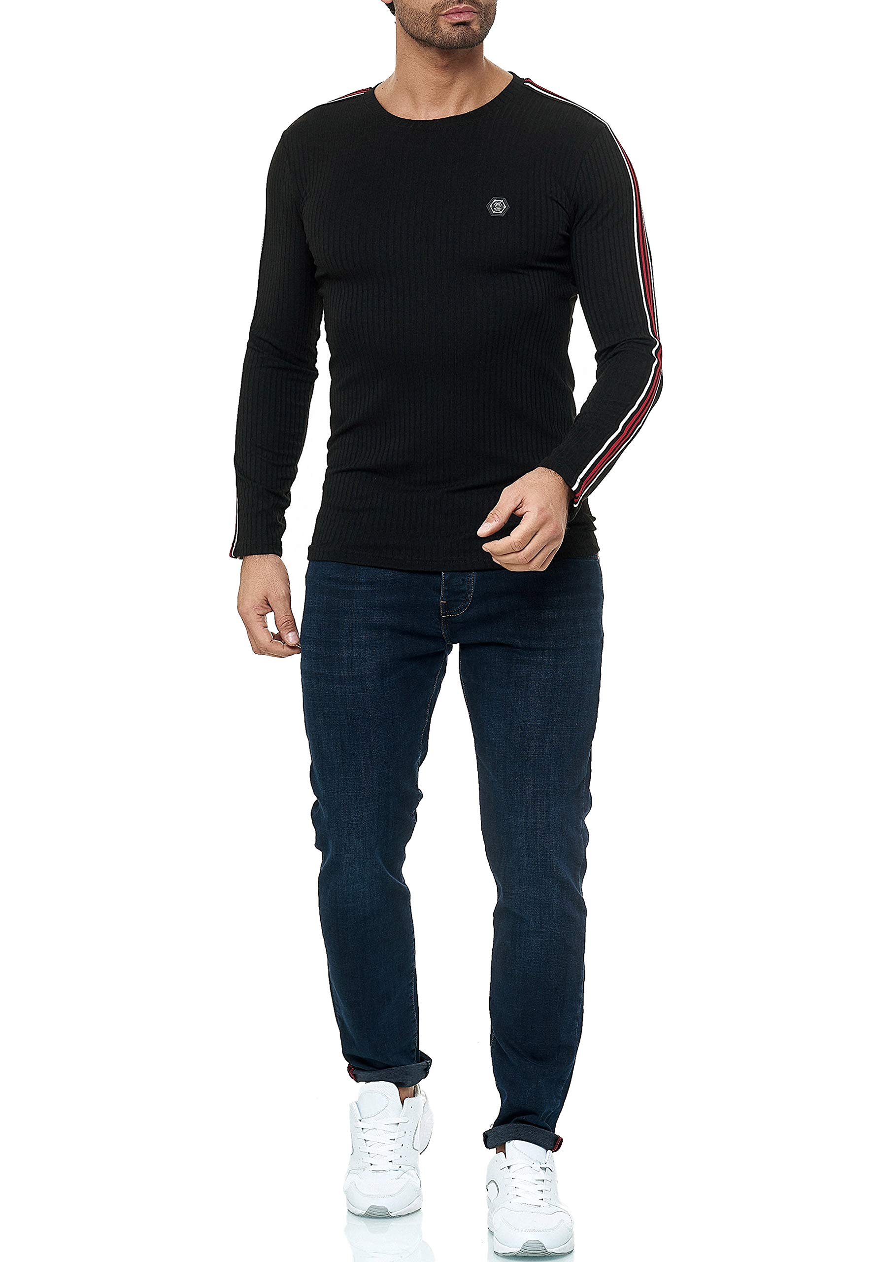redbridge-longsleeves-herren-slim-fit-langarm-schwarz image 5