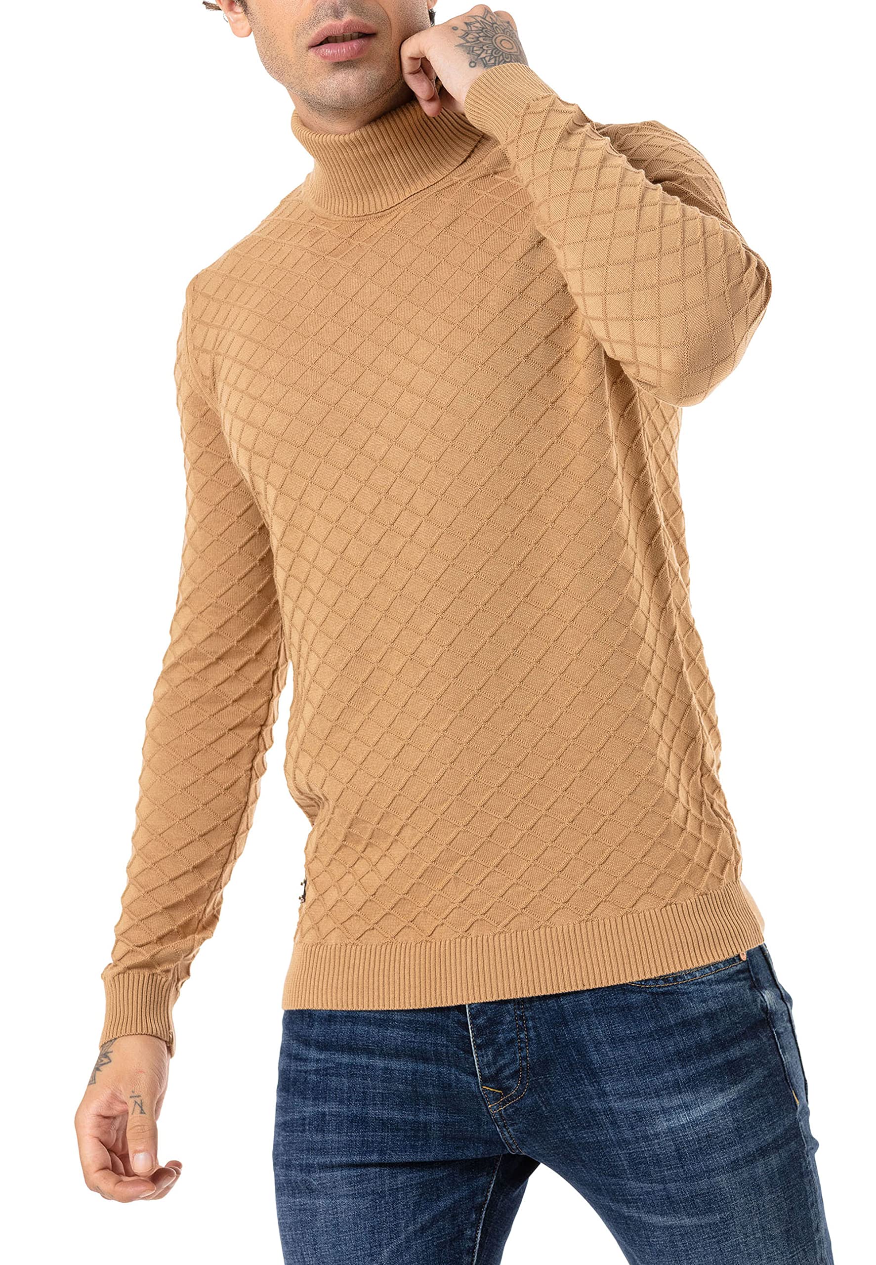 redbridge-rollkragenpullover-herren-strick-braun-gr-l image 7