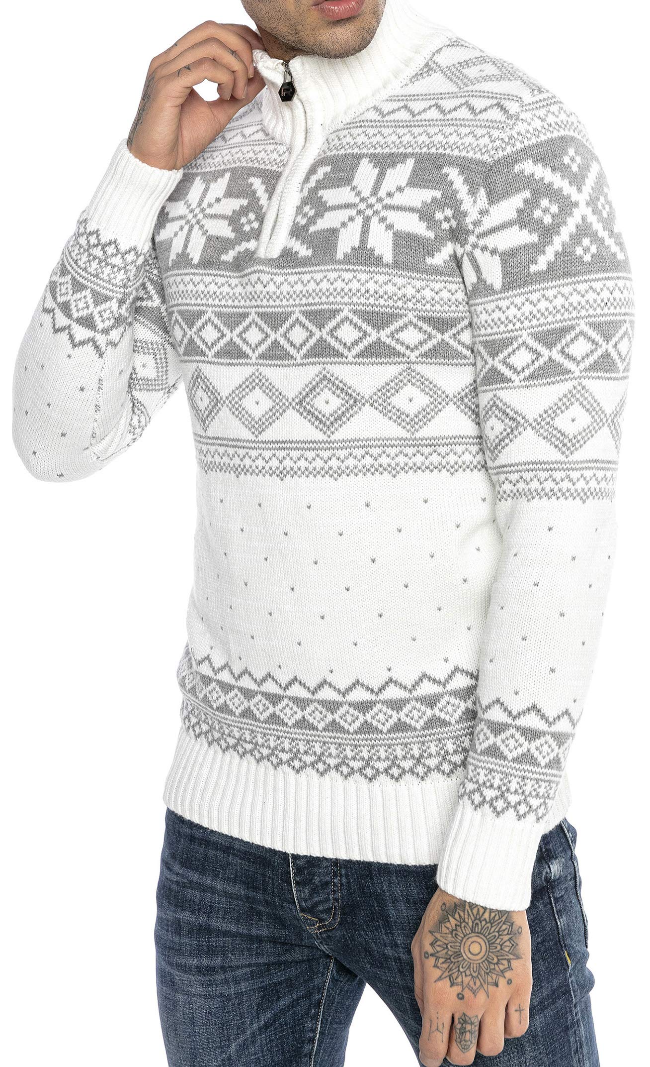 redbridge-m3121-norweger-pullover-herren-blau-l-stehkragen image 8