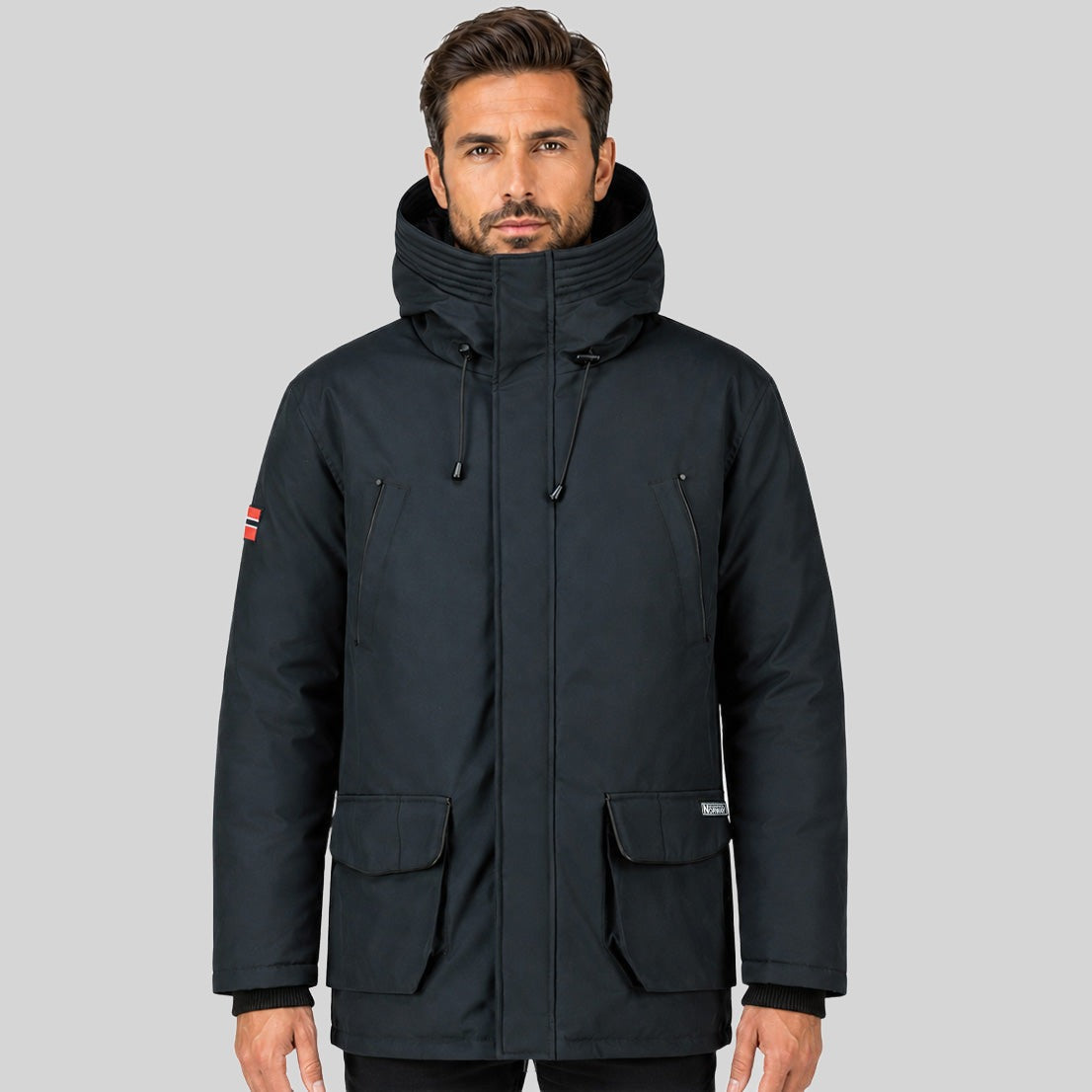 geographical-norway-claudius-parka-herren-schwarz-m-winter image 1