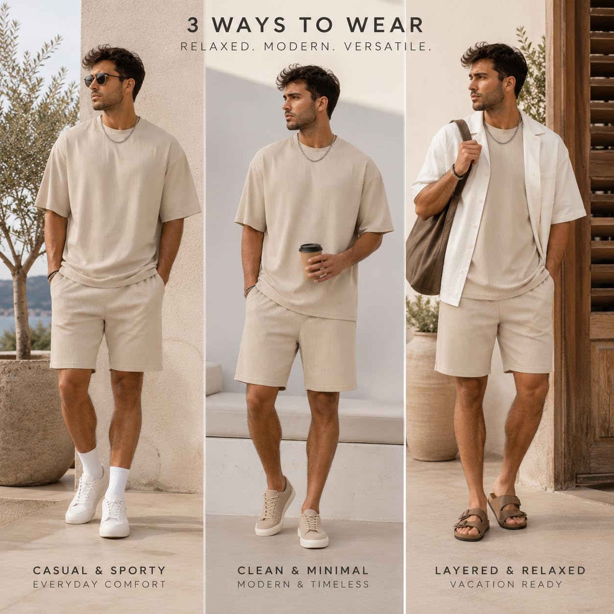 redbridge-sommer-set-t-shirt-shorts-beige-gr-e-s image 3