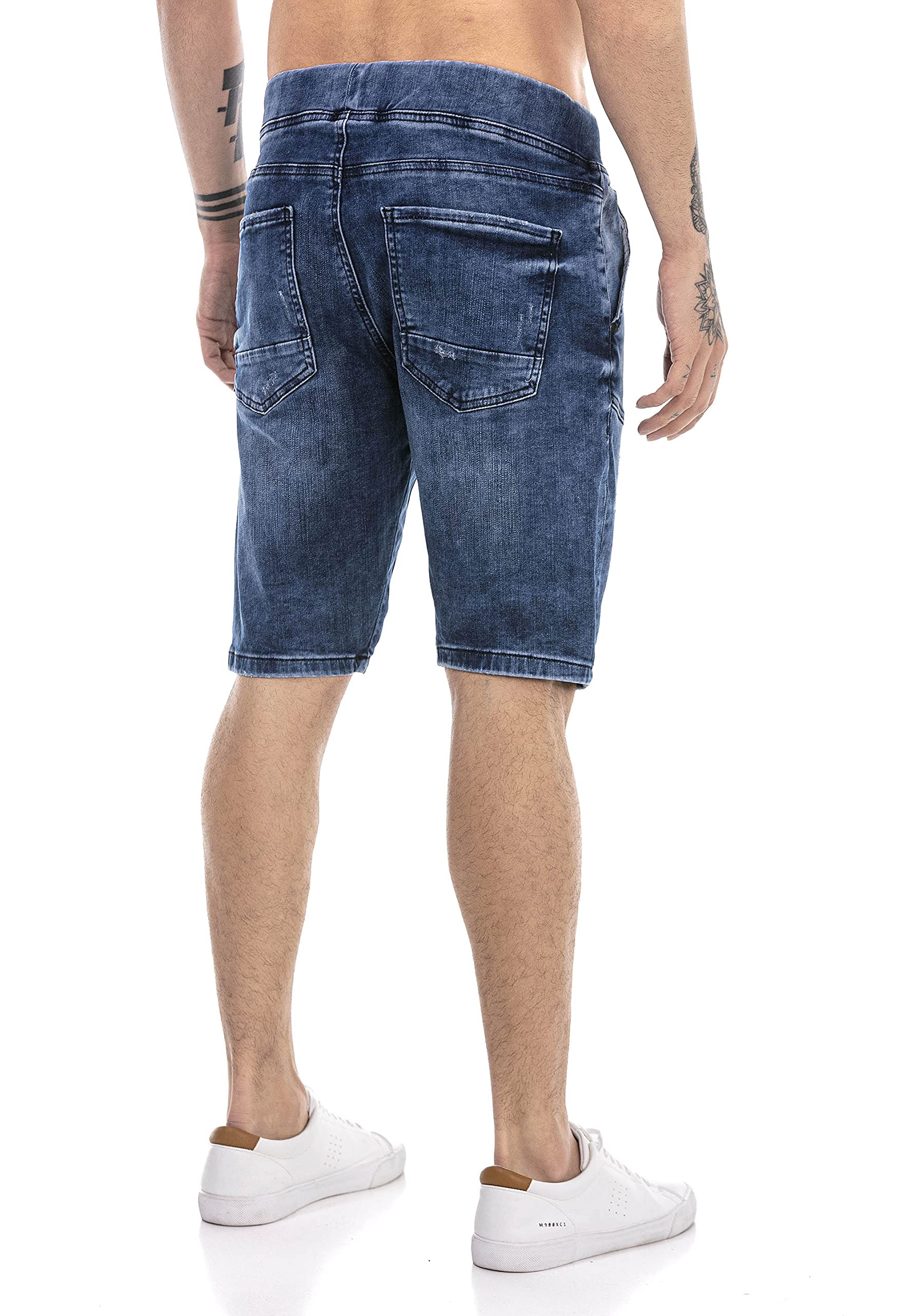 redbridge-shorts-used-look-jeansshorts-weicher-bund image 4
