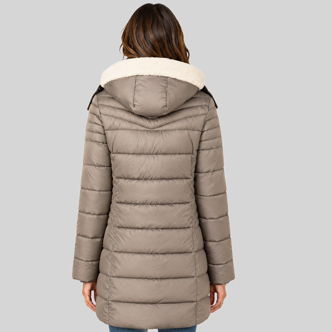 geographical-norway-carenne-parka-damen-taupe-lang-kapuze image 2