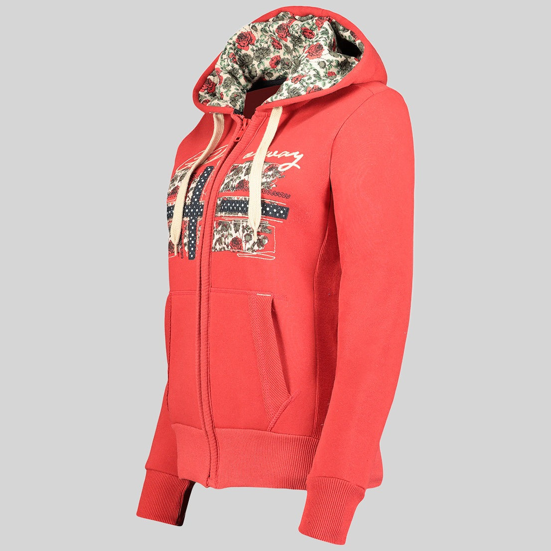 geographical-norway-fabeaute-hoodie-damen-marine-zip-baumwolle image 8