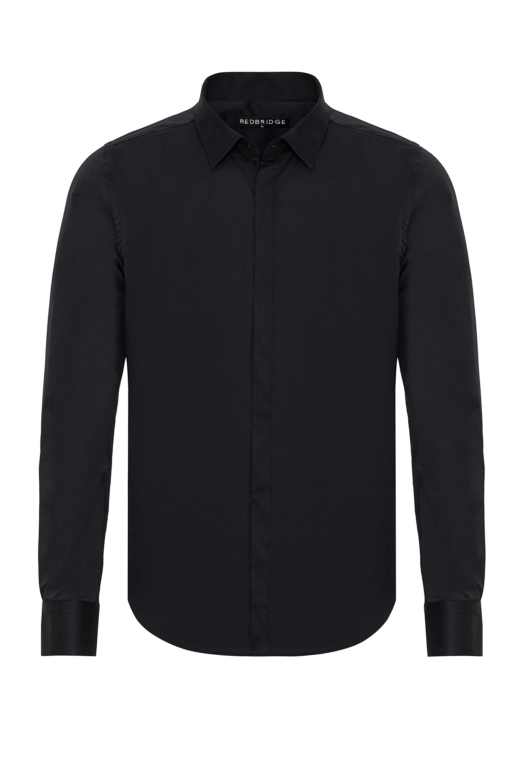 redbridge-hemden-herren-hemd-langarm-basic-schwarz-l image 6