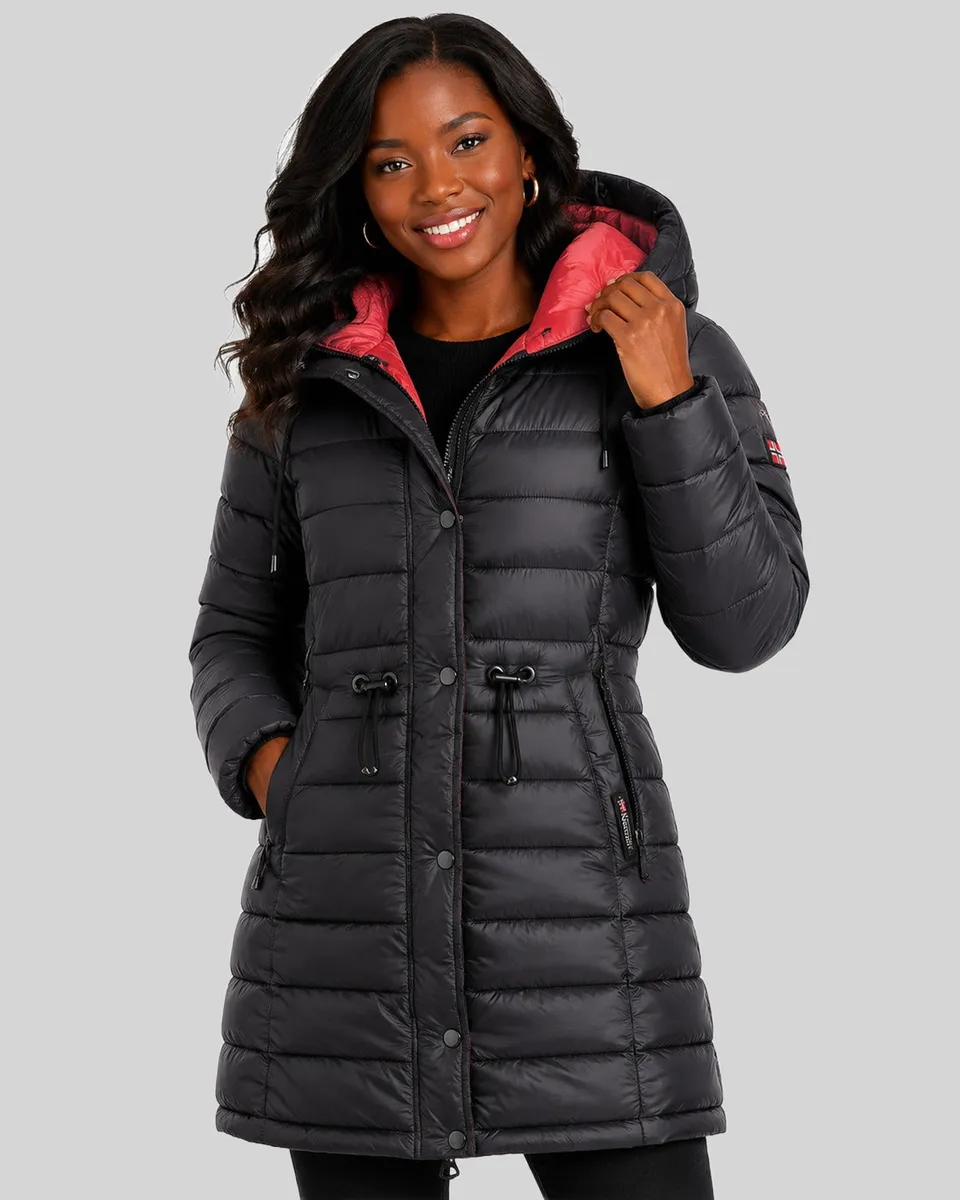 geographical-norway-batiga-winterjacke-damen-schwarz-lang image 1